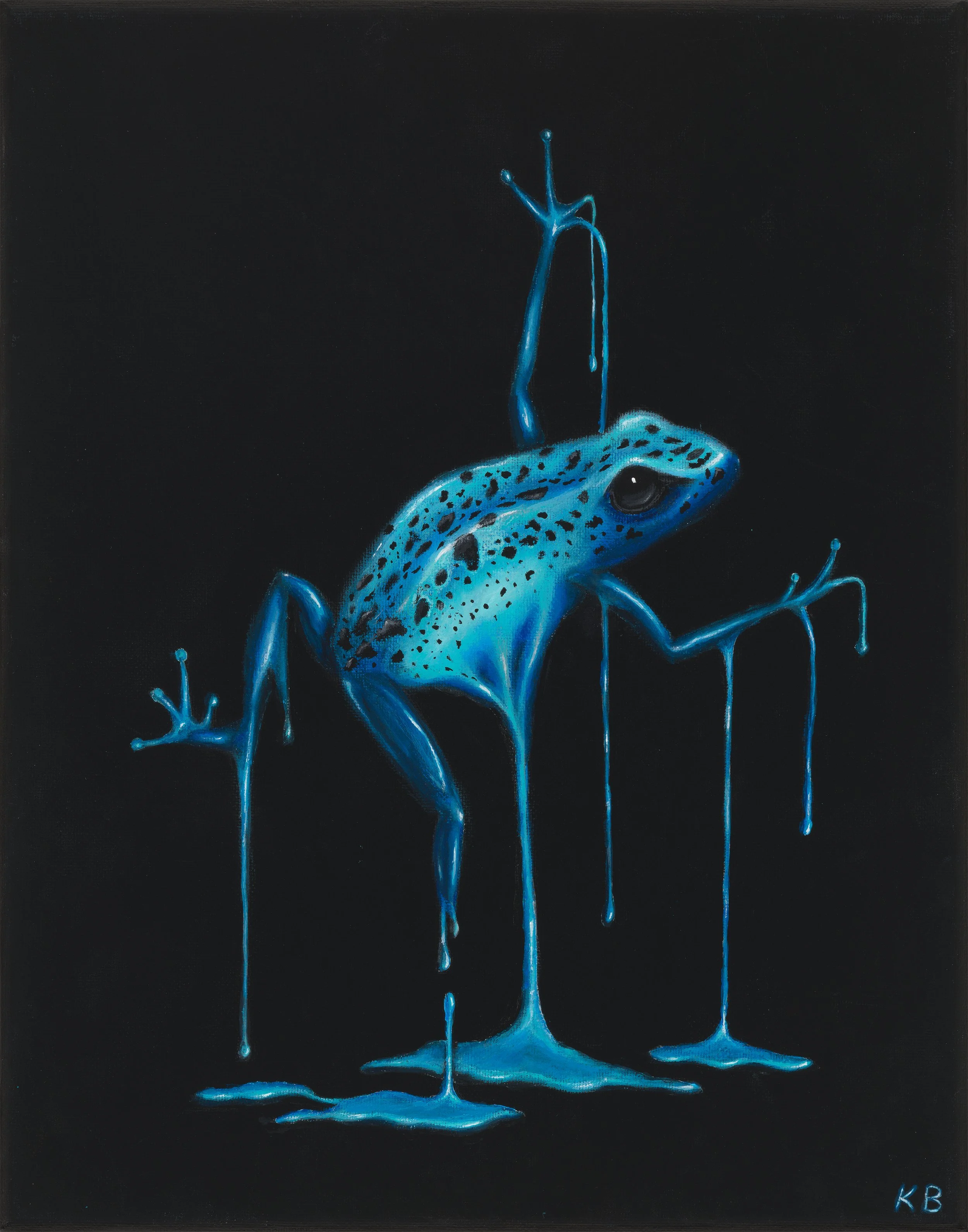 Striking Aposematism- Blue (14x11 inch Acrylic on Canvas