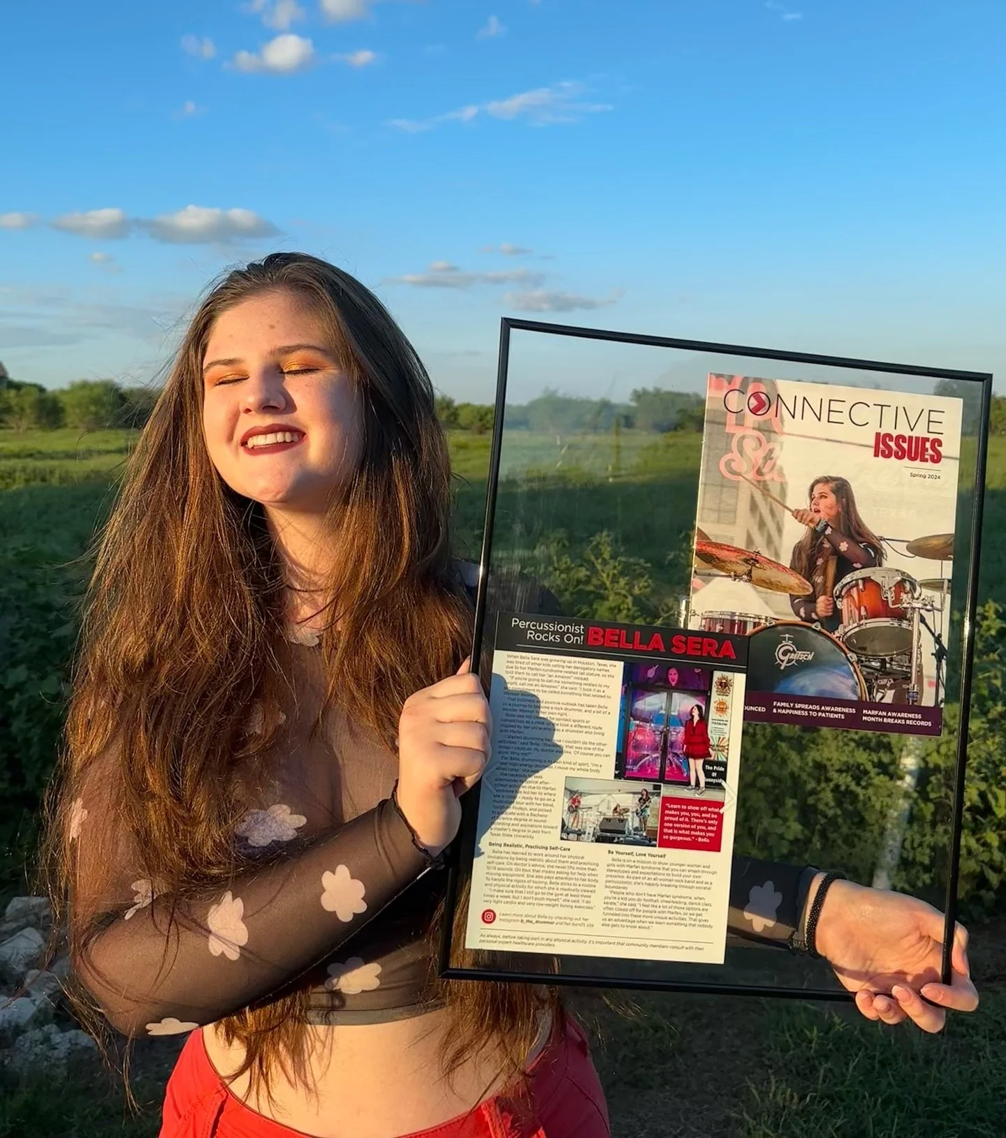 🫀Finally had it framed!🫀Thank you so much to @themarfanfoundation for letting me have the honor of being included and being the cover of the Connective Issues 2024 Spring magazine. If you haven&rsquo;t yet, go check out the magazine in my highlight