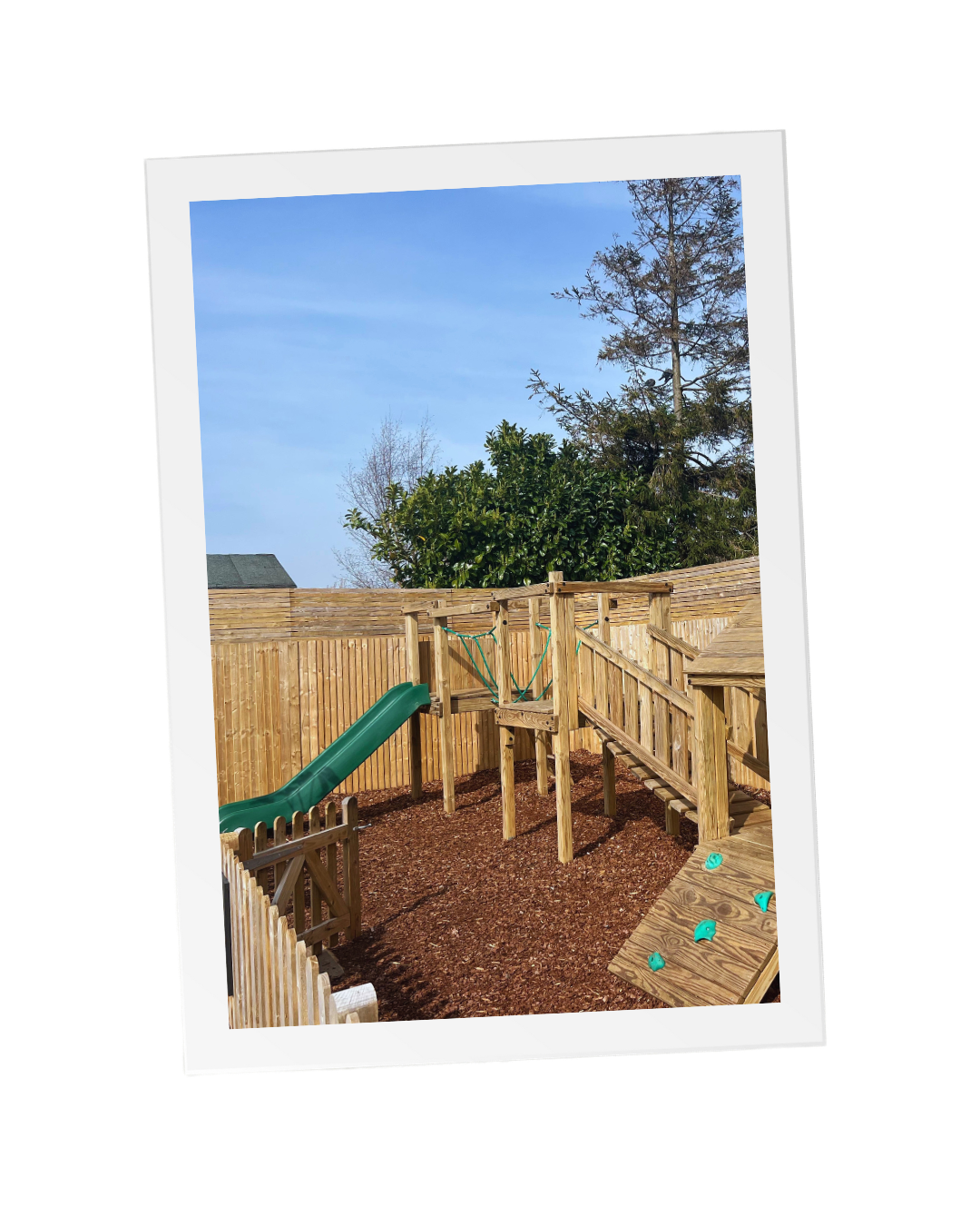 An image of an outdoor play area at the kid-friendly pub so little ones can enjoy while you enjoy at The Thatched Inn in Hassocks, Sussex pub.