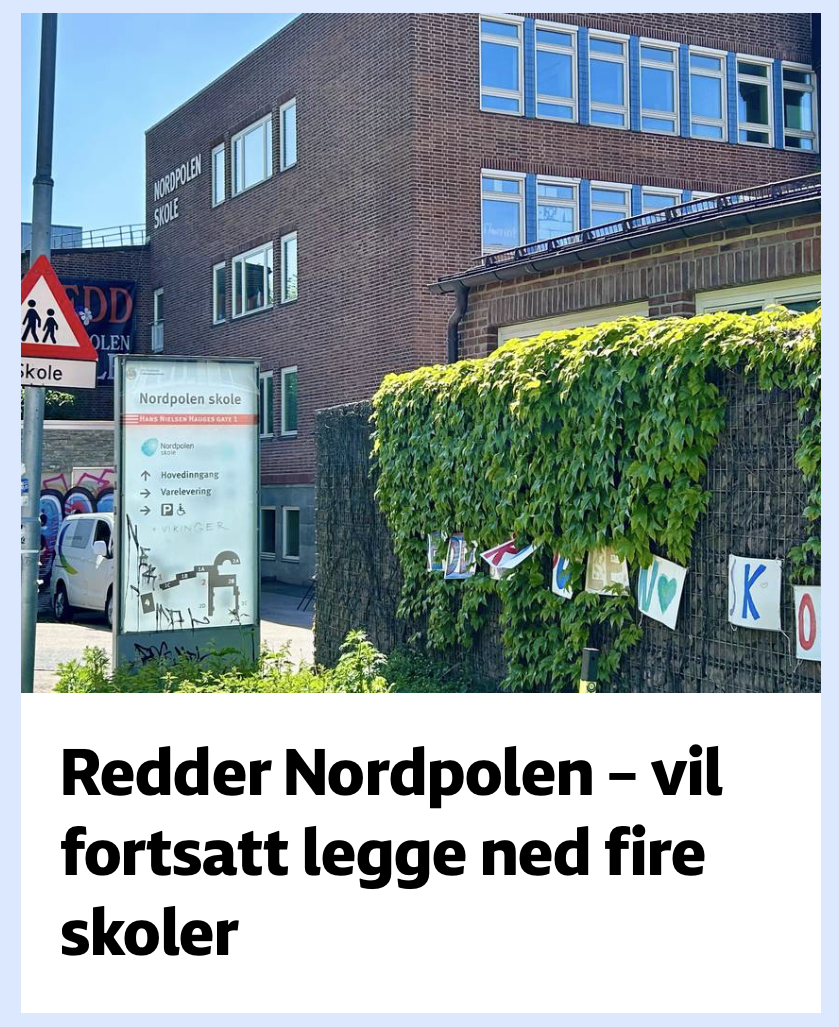 Faksimilie fra NRK nytt forslag fra Utdanningsetaten.