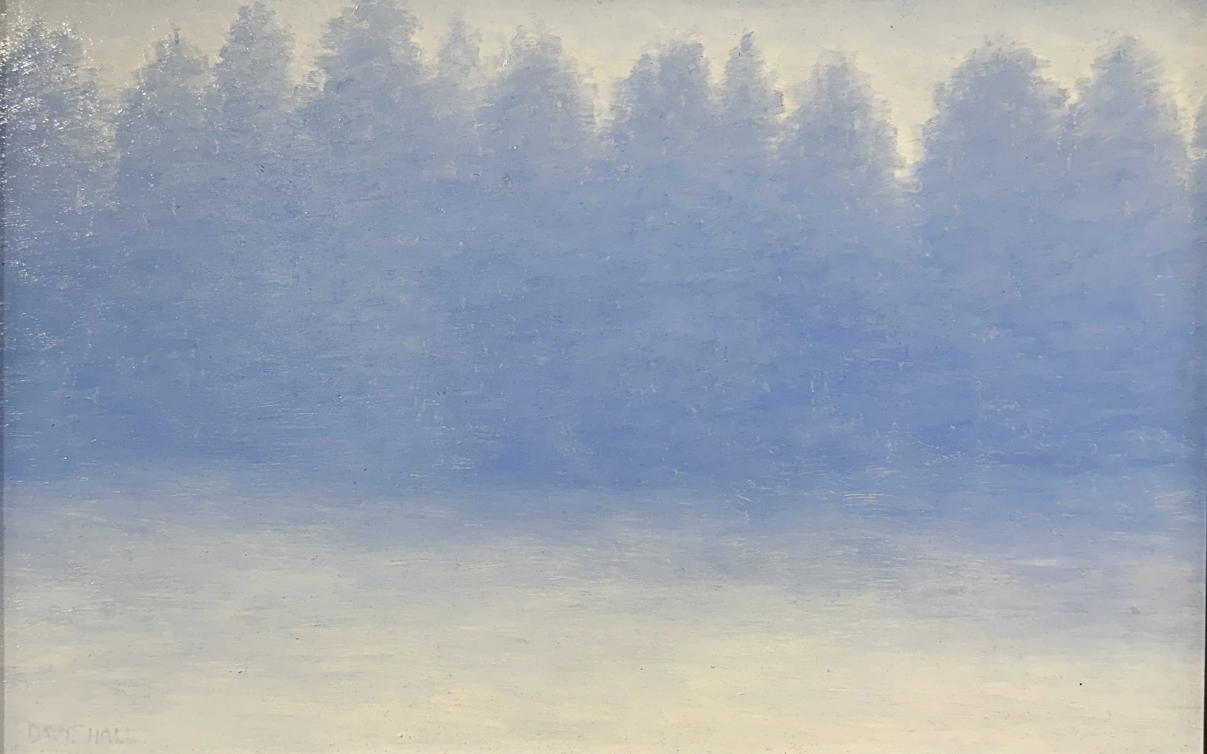 Dave Hall "Dawn Snowfall" 9" x 14" Oil on Board $1,100