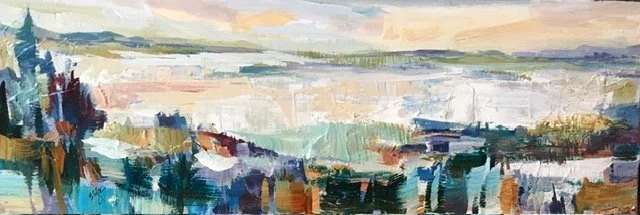 ILLUMINATION, Acrylic on Panel, 6" x 18", $500