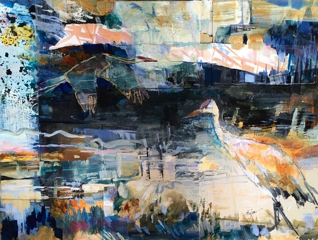 MESSAGE OF HOPE, Mixed Media, 12" x 16", $750