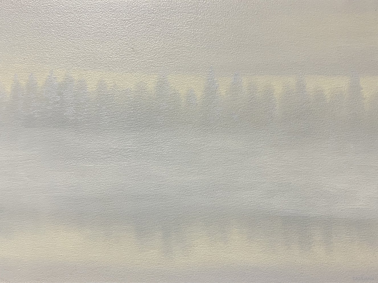 Dave Hall, "Silver Lake" oil on board, 9"x14" 