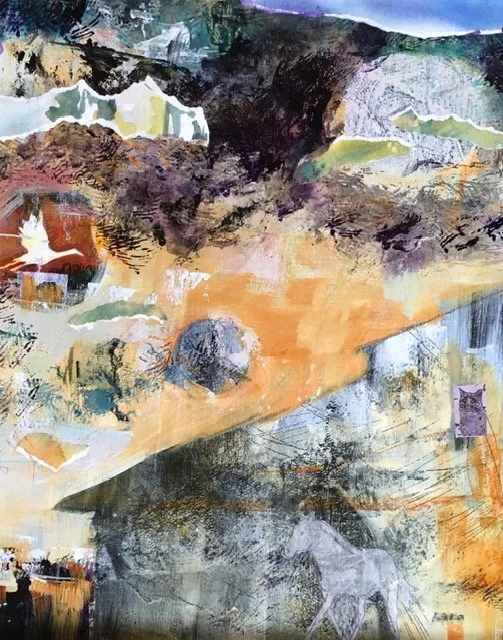 SONG IS OVER, Mixed Media, 24" x 18", $750