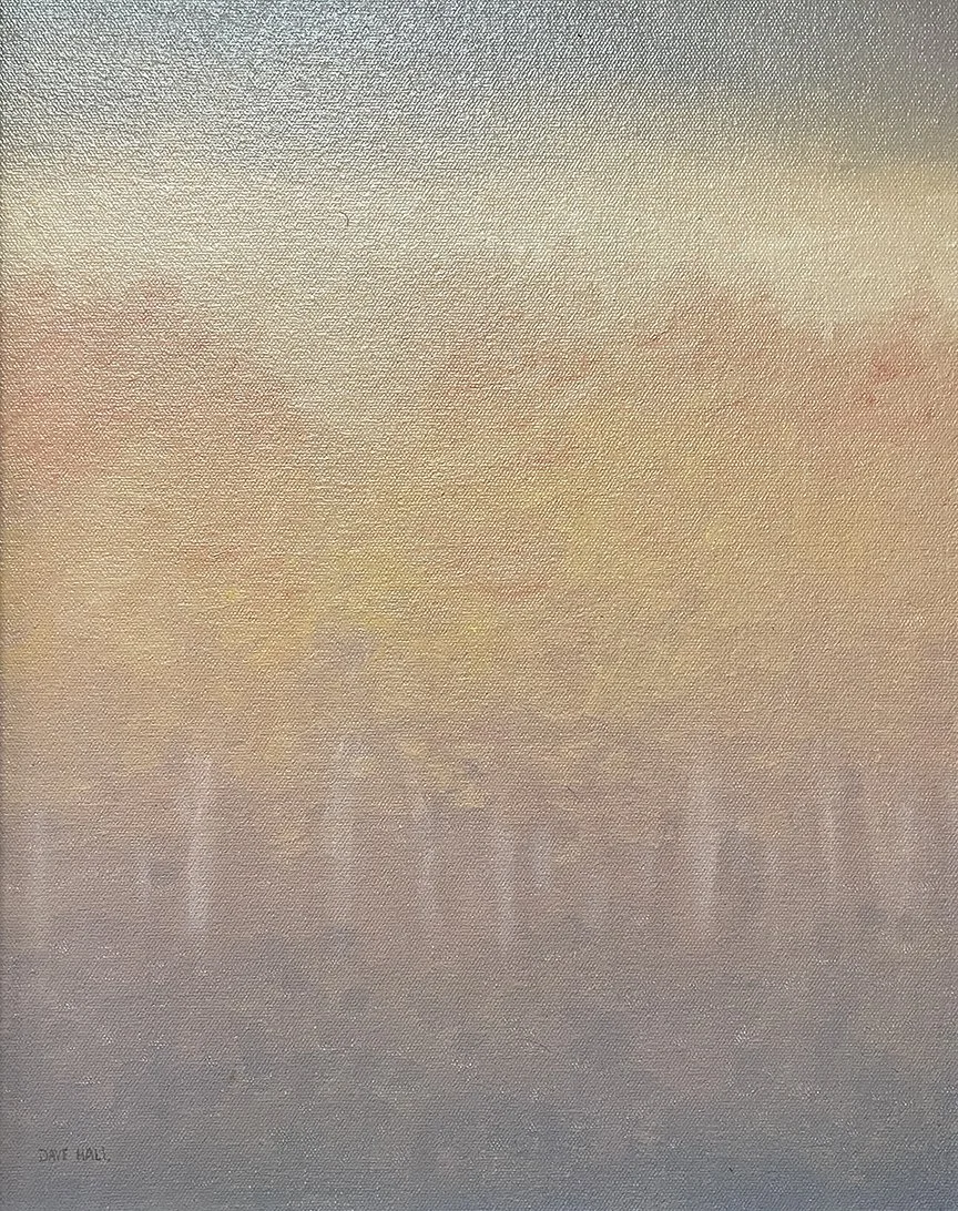 Dave Hall, "Fall In Last Chance" oil on board, 16"x12.5" 