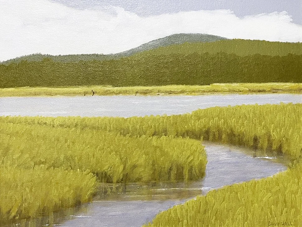 Dave Hall, "The Channel" oil on canvas 12"x15" 