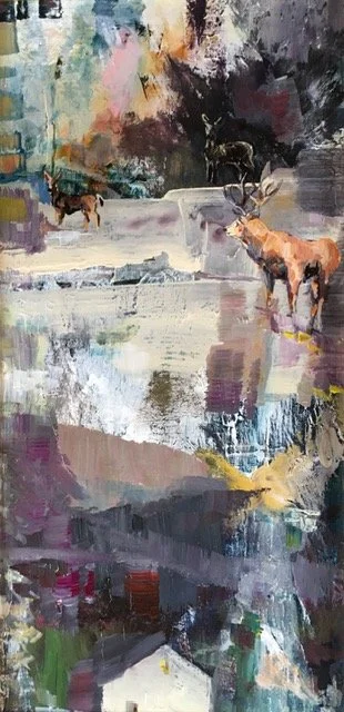 LONG WHITENESS, SOFT WARMTH, Mixed Media, 24" x 12", $750