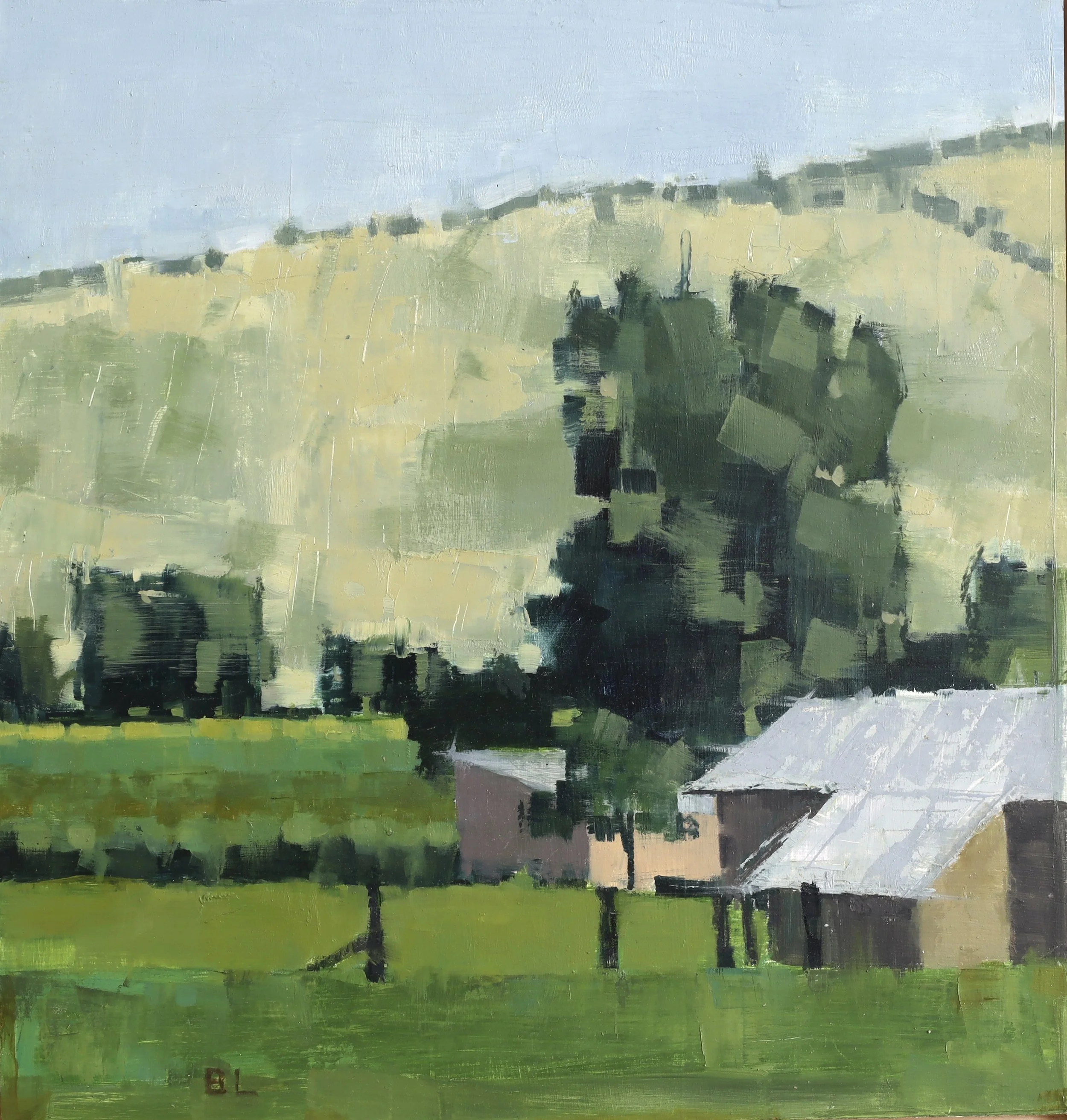 Blake Luther "Shed Some Light" oil on board, 12"x12"