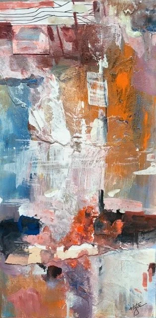 FIRST SNOW TODAY, Mixed Media, 12" x 6", $300