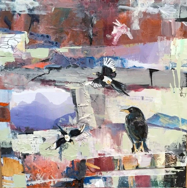 HERE WE ARE NOW, Mixed Media, 12" x 12", $550