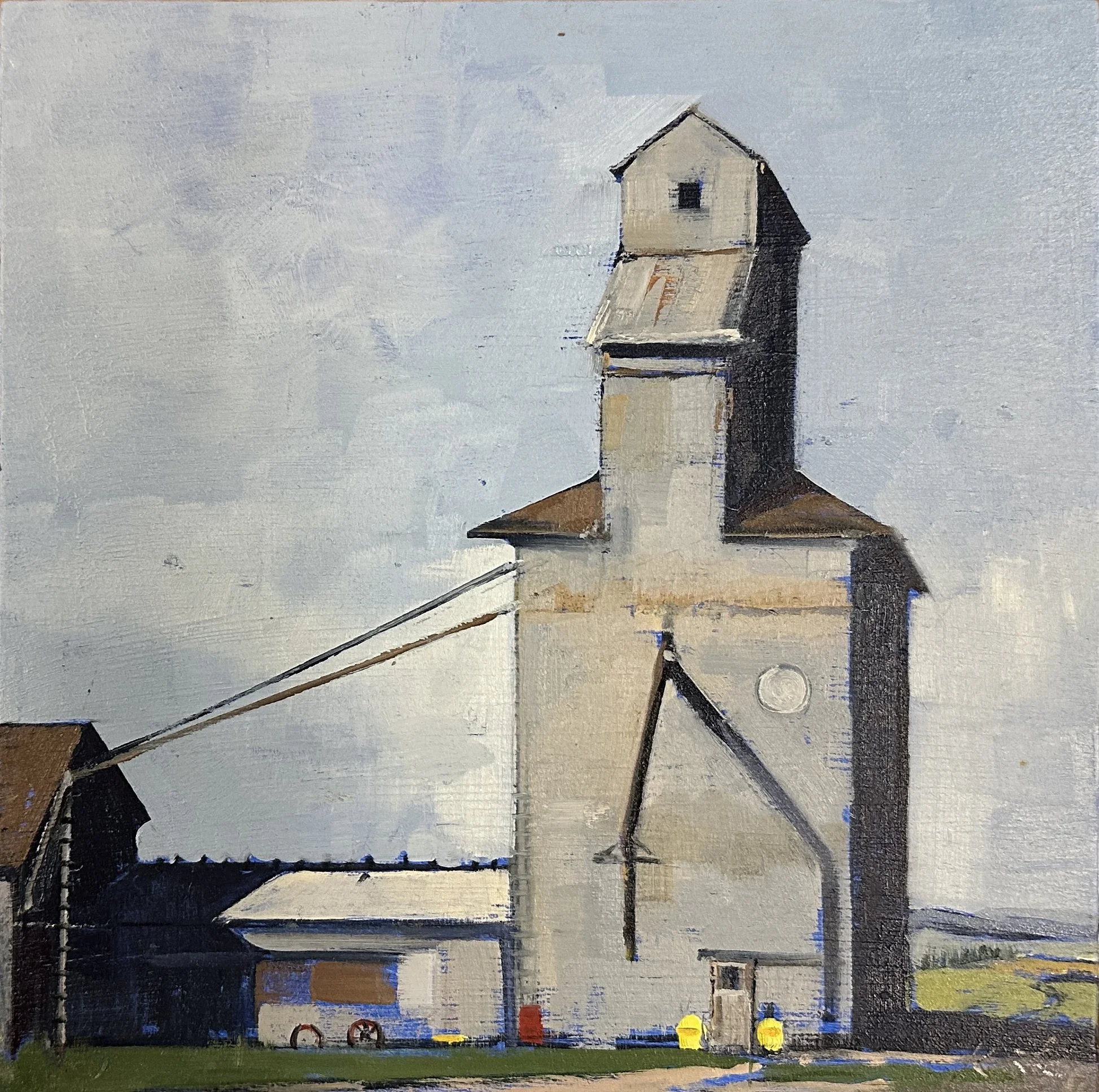 Katy Ann Fox "Peddle On By" 8x8, oil on panel