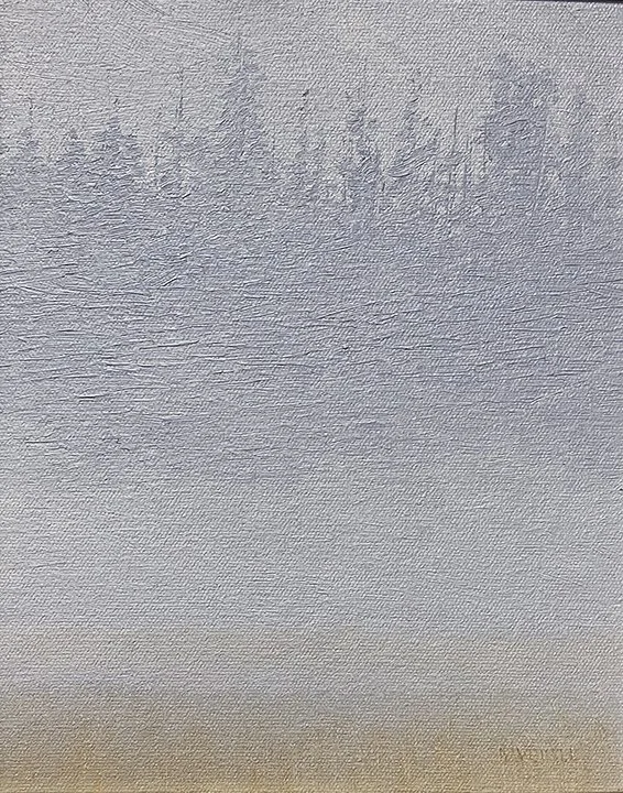 Dave Hall, "Early Morning, The Ranch" oil on canvas, 8.25"x10.25" 