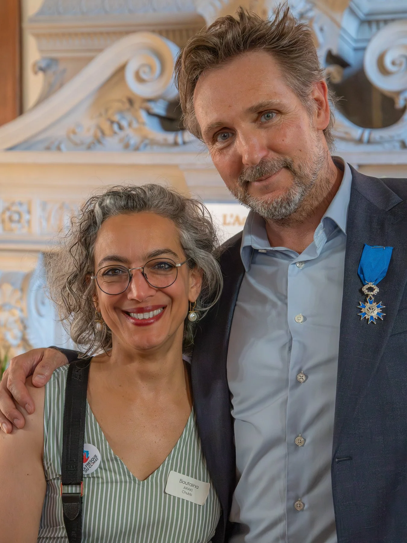 Avec Boutaïna fidèle des fidèles qui l'a beaucoup aidé pour l'international et pour traverser les tempêtes!