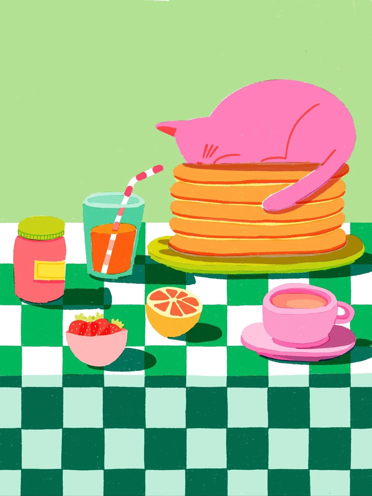 Pancake Cat was made for @felgsara&rsquo;s cat sutra and is available at @aguasfurtadas