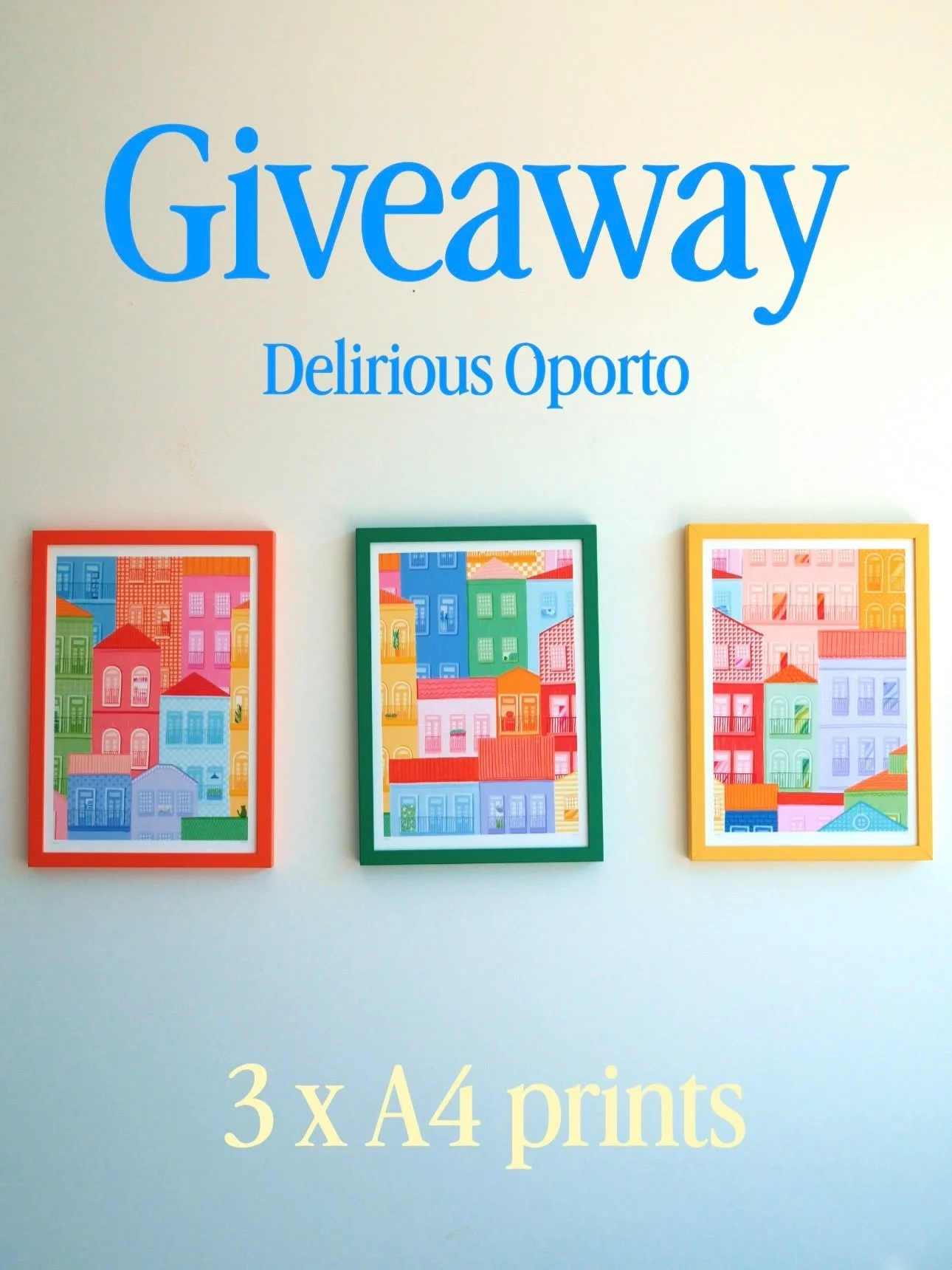 GIVEAWAY OF 3x A4 PRINTS ✨ comment &lsquo;porto&rsquo; to get the link to enter ✨
 
The Delirious Oporto collection will launch next week, so I thought I&rsquo;d give you a little treat to celebrate! Once you comment you&rsquo;ll receive a link via d