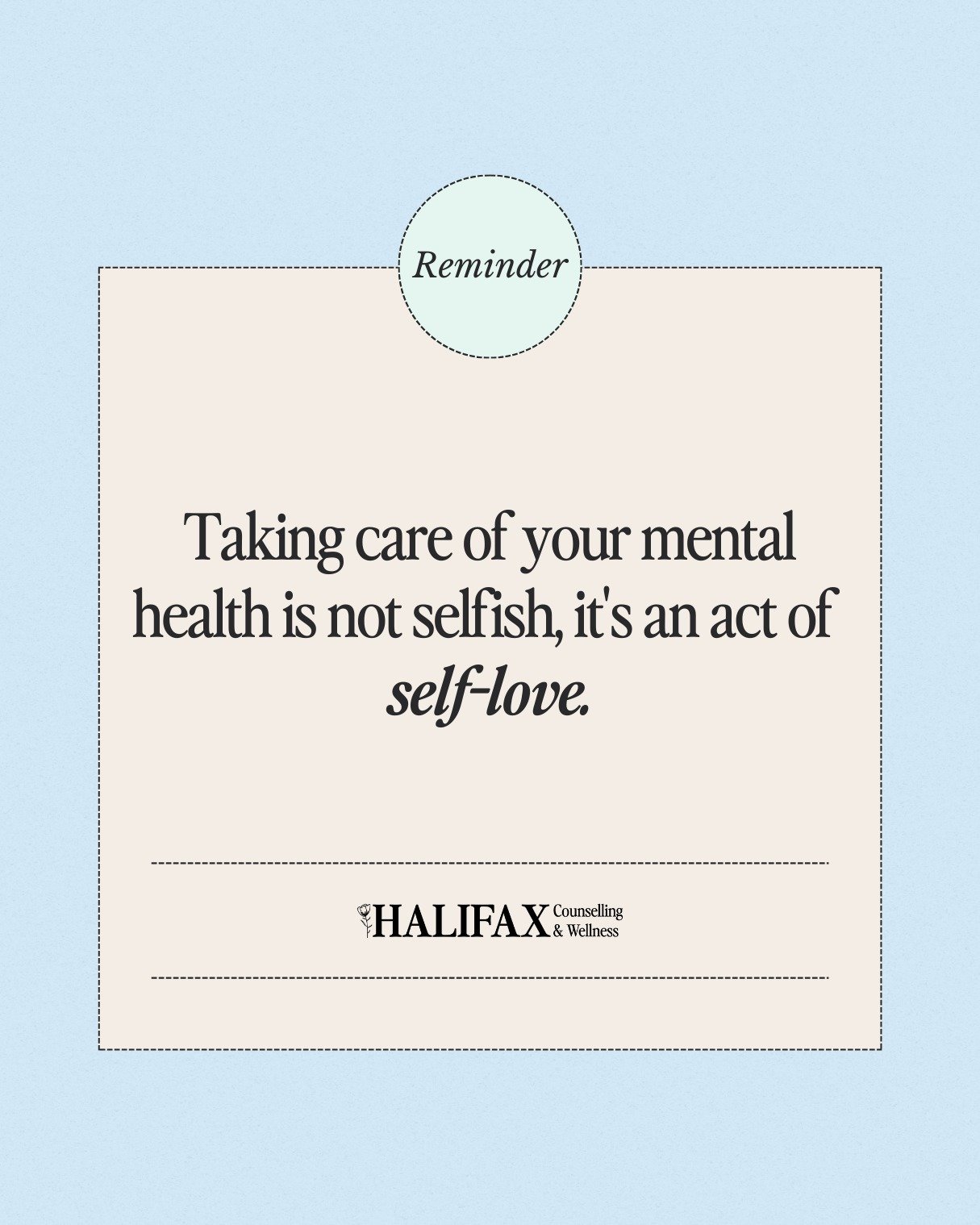 Taking care of your mind is just as important as taking care of your body. #Halifax #HalifaxNS #NovaScotia