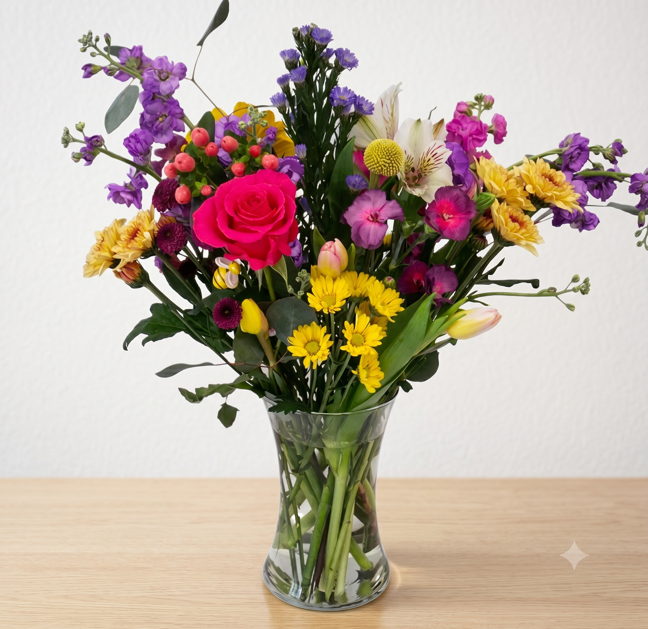 Vibrant Garden Celebration Floral Vase