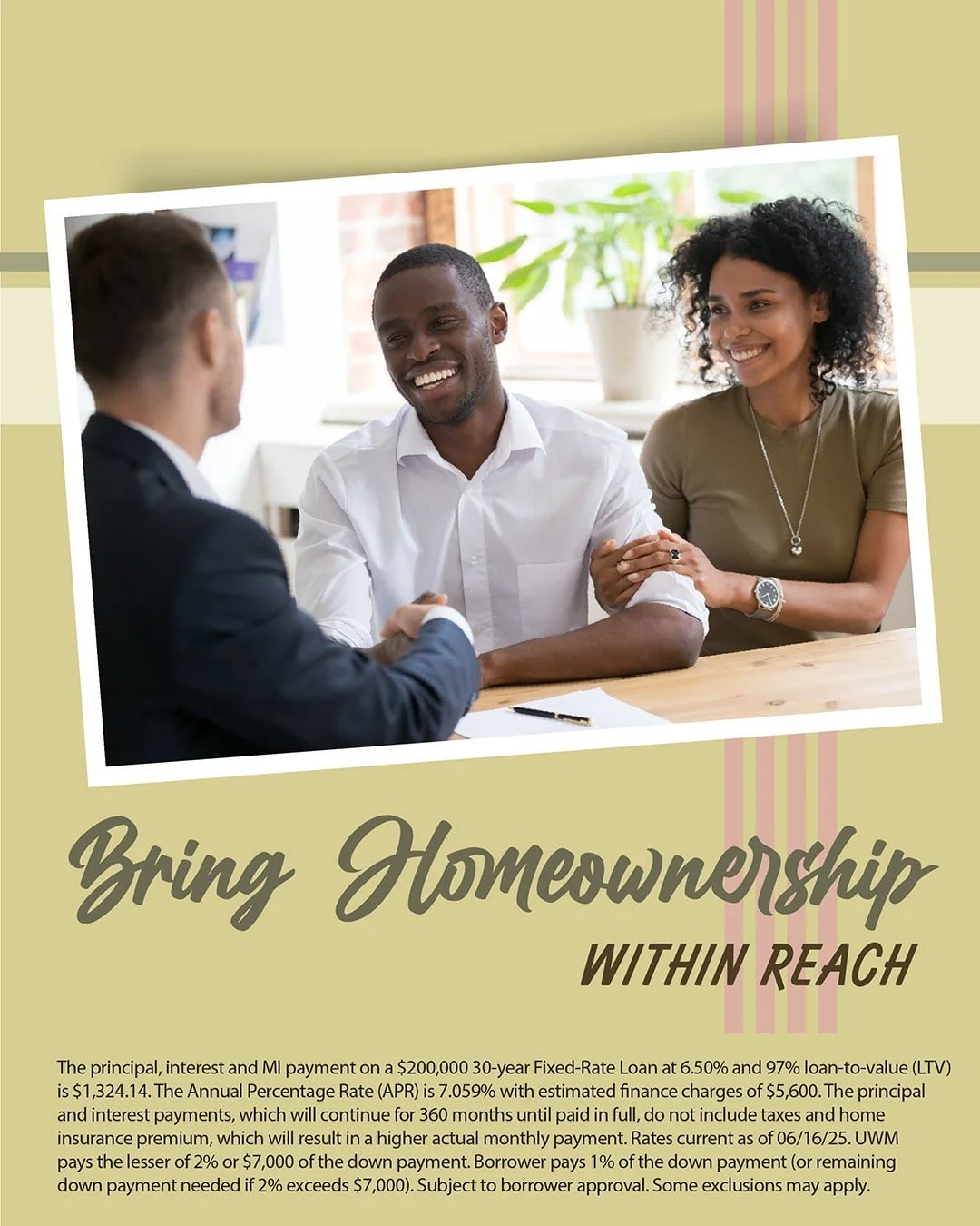 Have clients eager to purchase but hesitating due to down payment requirements? I offer a 1% down option that could help your buyers finally put in that offer. Call today!