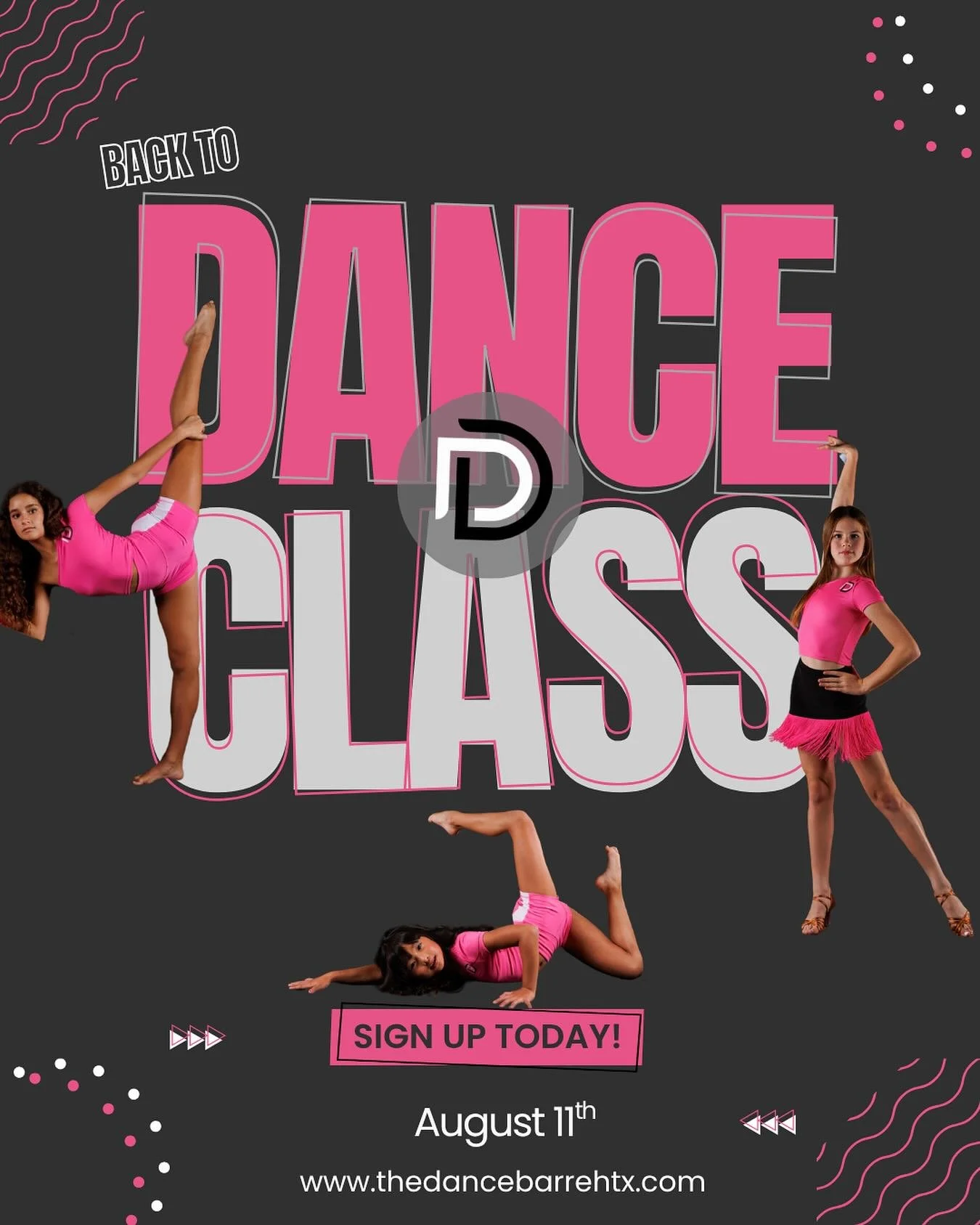 FIRST DAY BACK TO DANCE🪩 SEASON 3✨

New Moves. New Goals. Endless Passion. 
Welcome to another year with The Dance Barre Htx🌟

‼️CLASSES BEGIN AUGUST 11th ‼️

REGISTER TODAY - Link in Bio 🔗 

#Backtodance #dancestudio #firstday #commercialdance #b