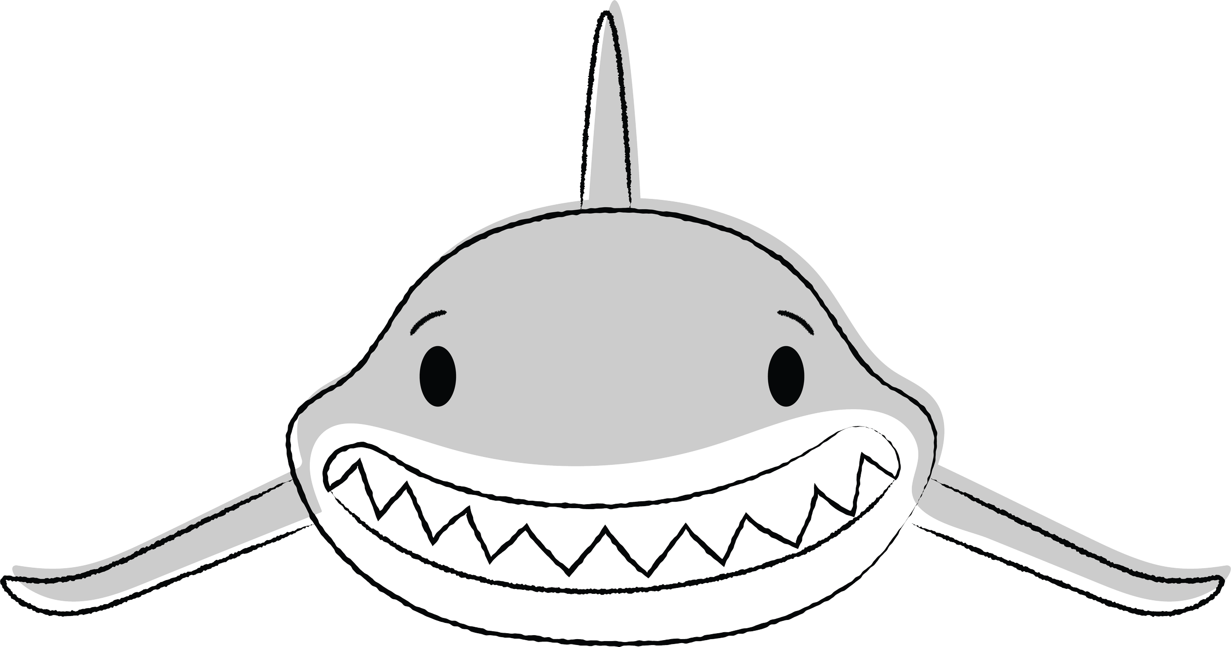 Be A Shark Illustration — Grinning Shark
Cartoonish shark giving a kind and toothy smile