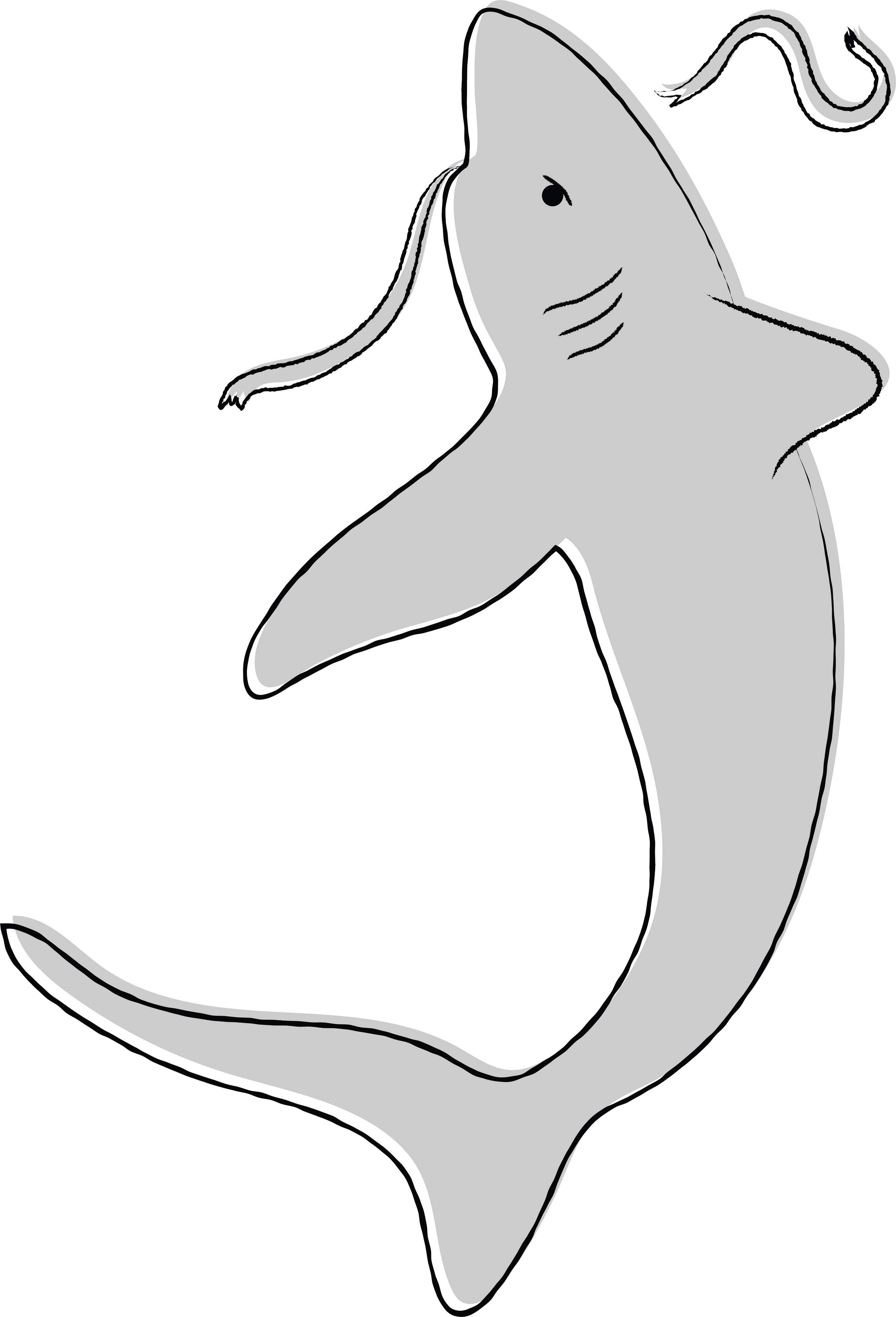 Be A Shark Illustration — Red Tape Shark
Cartoonish shark chomping through a piece of tape