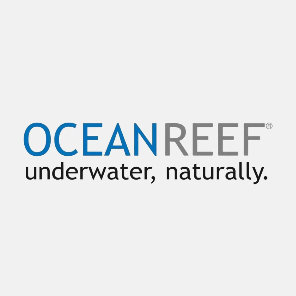 OCEAN REEF logo with the tagline "underwater, naturally."