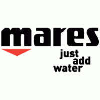 Mares logo with the slogan 'just add water' underneath