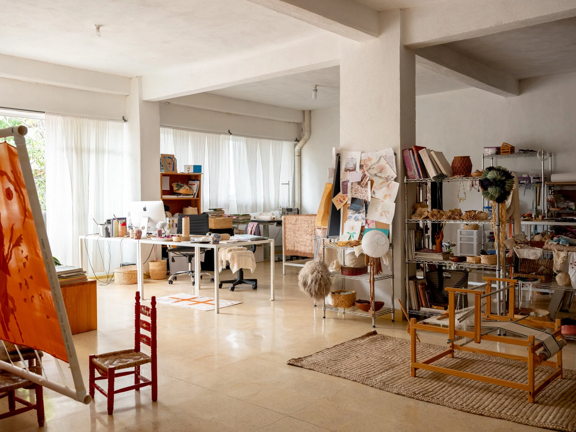 textile artist christina hattler's oaxacan studio weaving and natural dyes Mexico