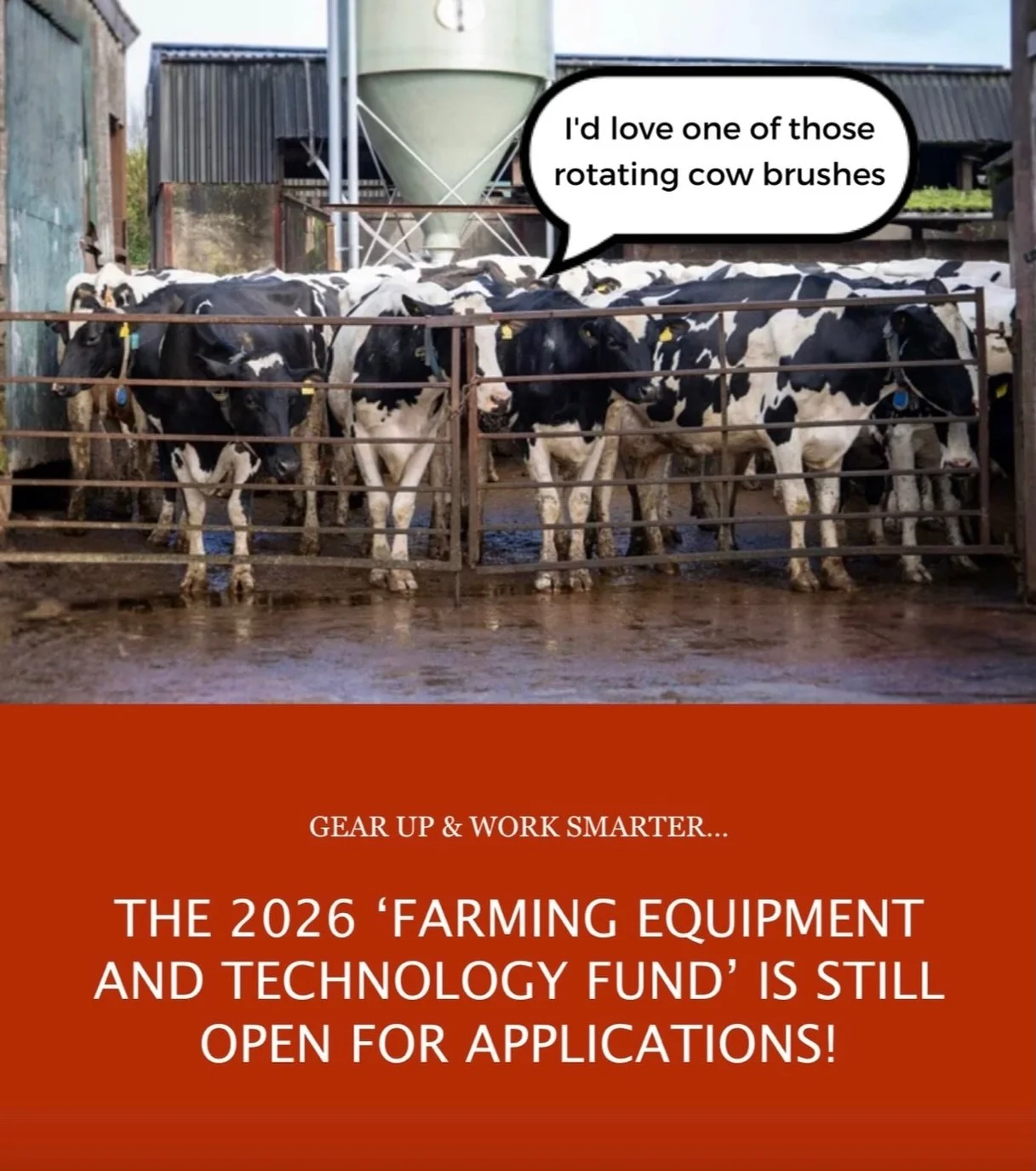 One week left to get your 2026 FETF grant applications in!

We can help kit you out with the following items:

FETF85 - Automated footbaths for cattle
FETF94 - Automatic calf feeder with washing facility
FETF98 - Rotating Cow Brush
FETF103 - Robotic 