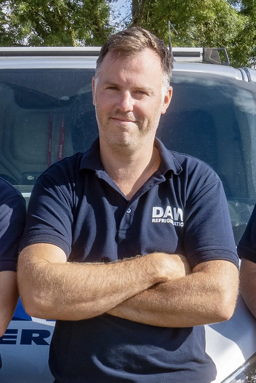 Ollie Daw, Dairy Engineer and MD of Daw Refrigeration near Exeter, Devon