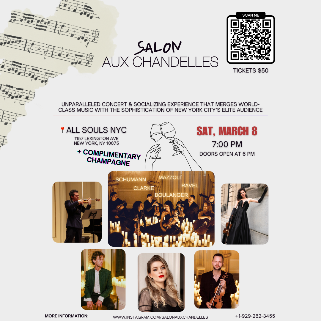 Salon No. 8: Schubert, Rachmaninoff, Boulanger, Clarke + FREE Champagne