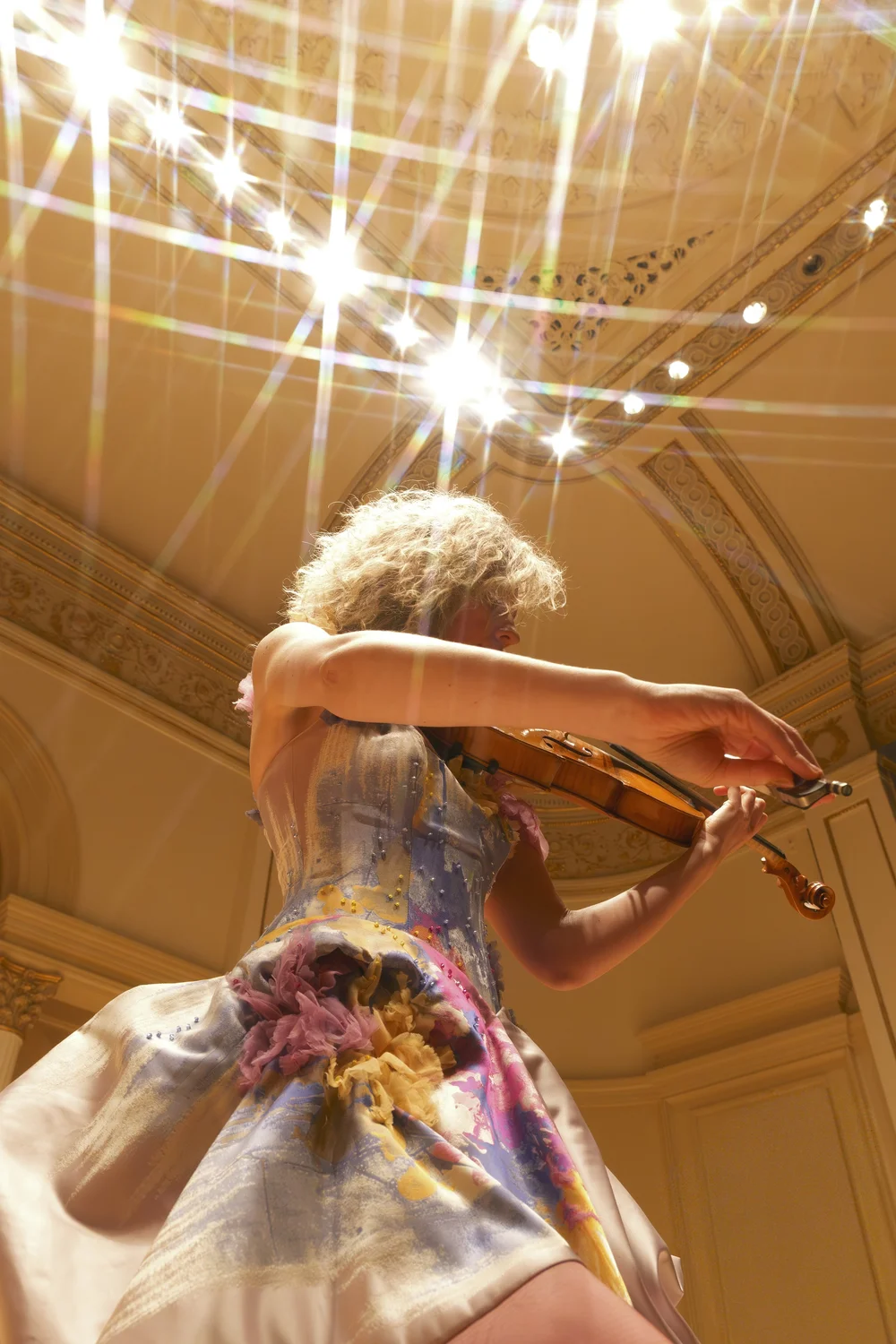 Alexandra Andreeva in Alex Teih couture gown at Carnegie Hall