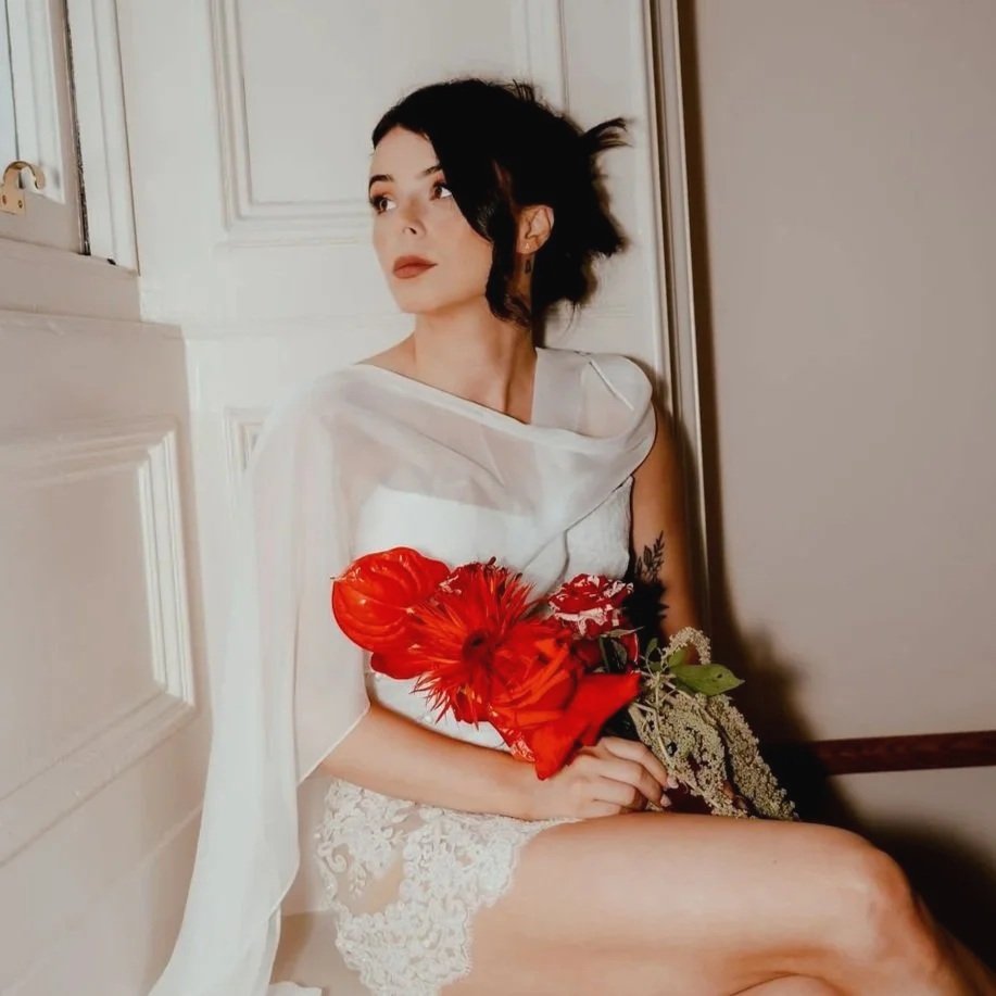 Bridal Editorial. London Makeup Artist Victoria Buckley soft glam and a bold red lip