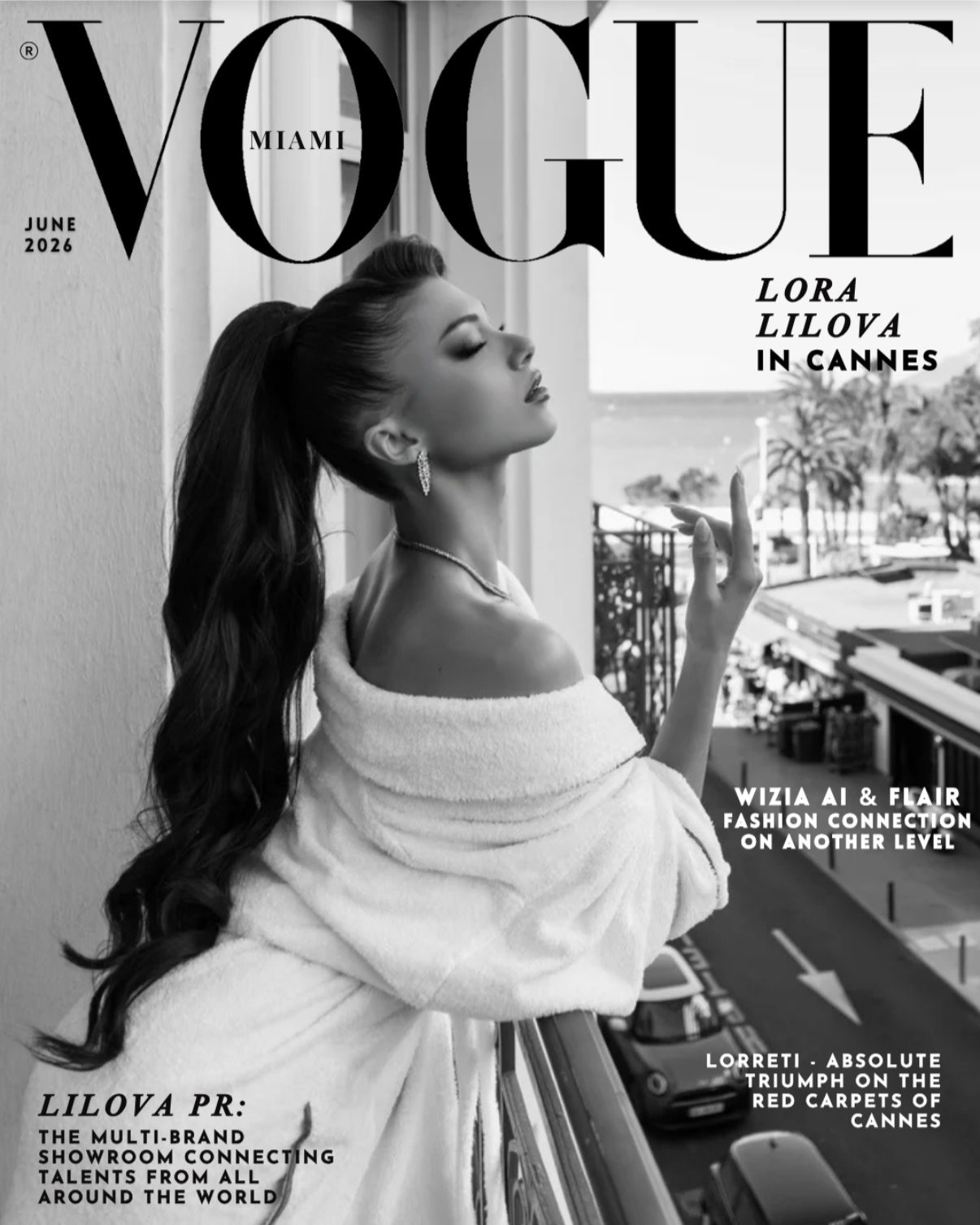 VOGUE Magazine Editorial for Lora Lilova in Cannes. Makeup by Victoria Buckley