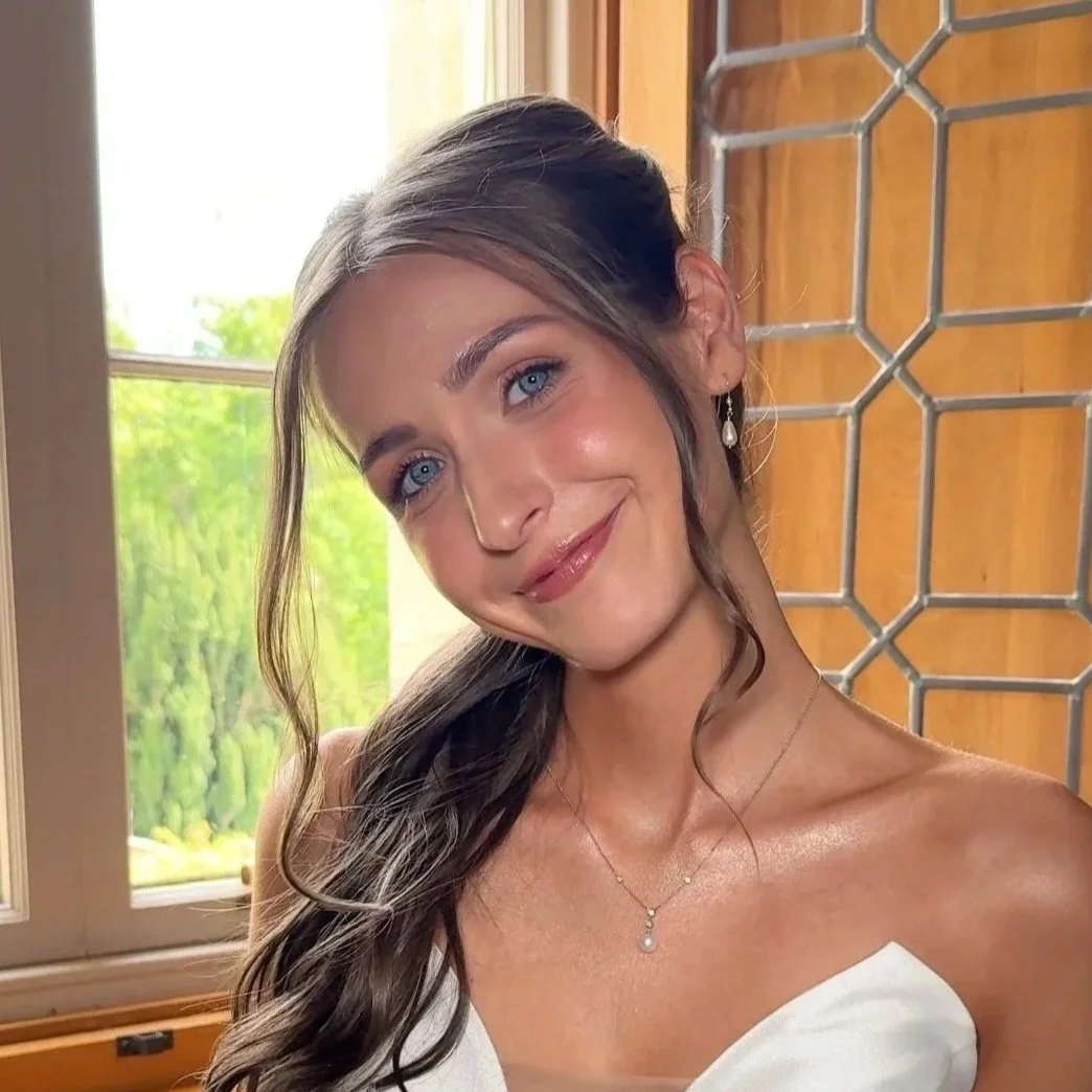 Soft, glowy and romantic bridal makeup by Victoria Buckley Makeup. Surrey Makeup Artist