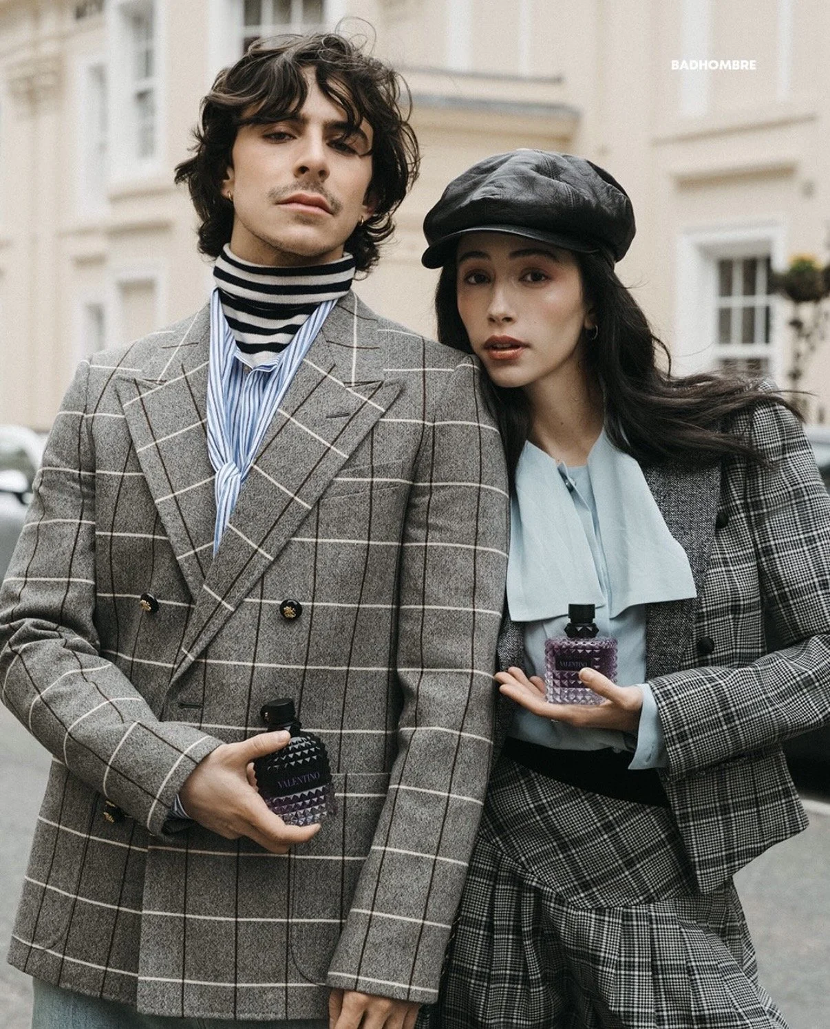 Editorial for Valentino Beauty X Badhombre Magazine. Assisting Kate Glanfield. Makeup by Victoria Buckley on Alejandro Puente