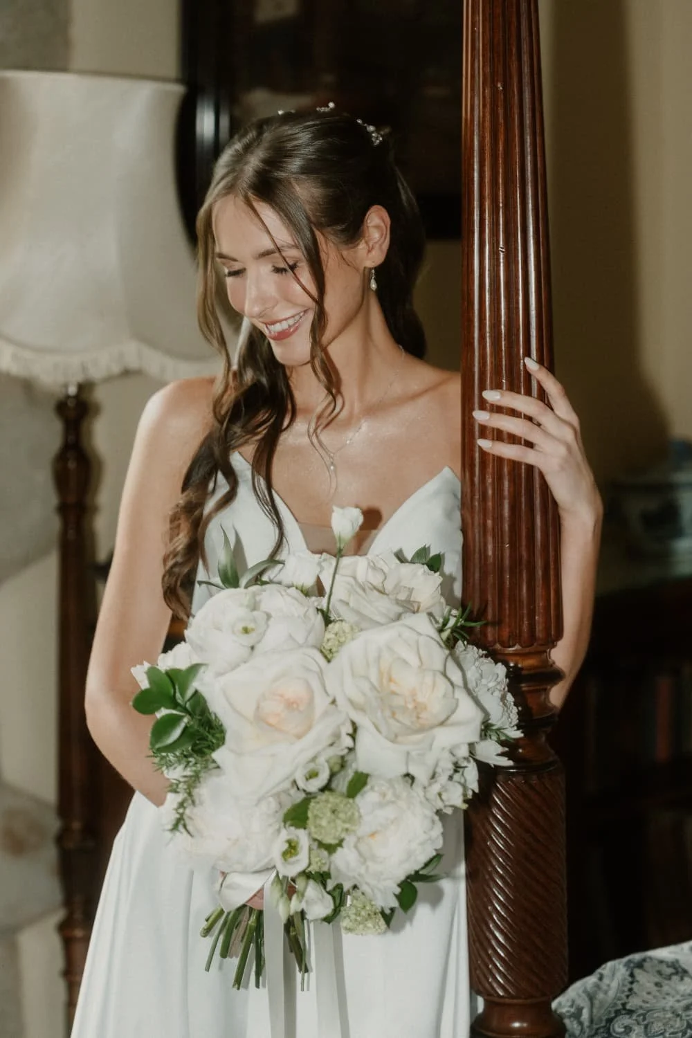 Beautiful bridal makeup by Victoria Buckley in Winton Castle, East Lothian. 