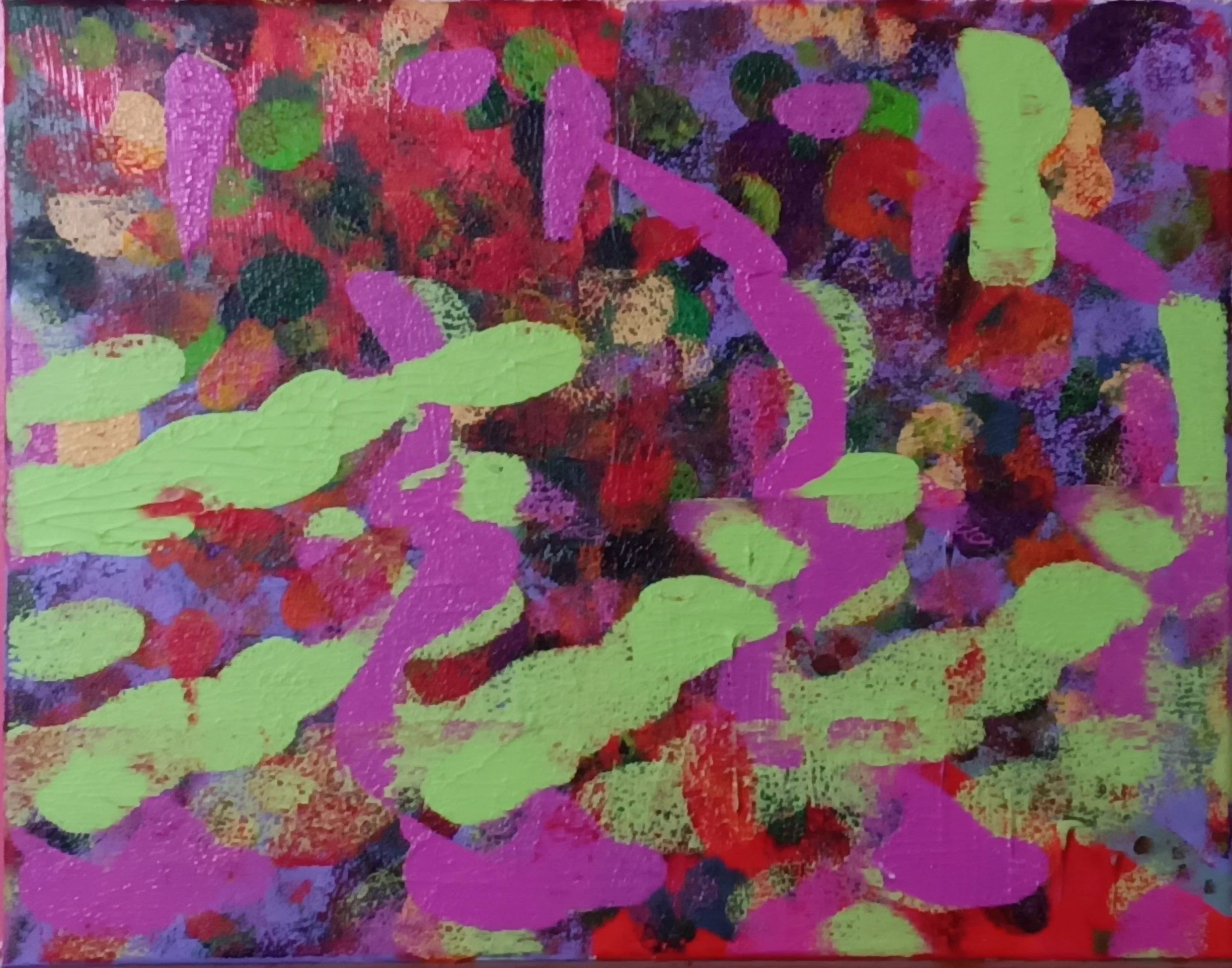 Green Hand of Doom Abstract Acrylic Painting
