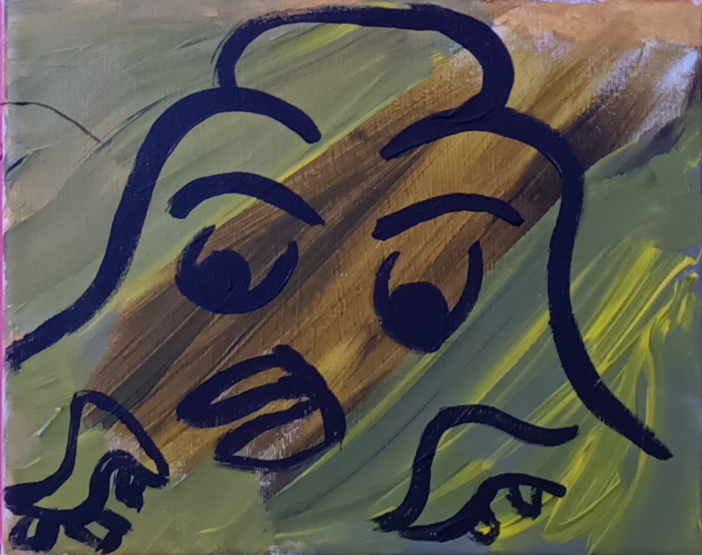 Octo Girl Abstract Octopus Painting