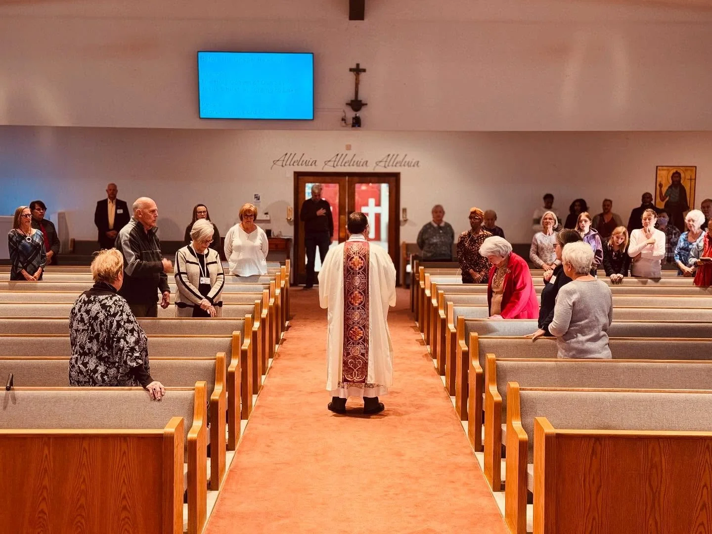 It was a wonderful #sunday at St. John&rsquo;s! We heard a beautiful #homily from the wise Fr. Harry, we renewed our #baptism covenant and were sprinkled with #holywater, the #children gave Fr. @timyanni  his #birthdayblessing, and then they helped h