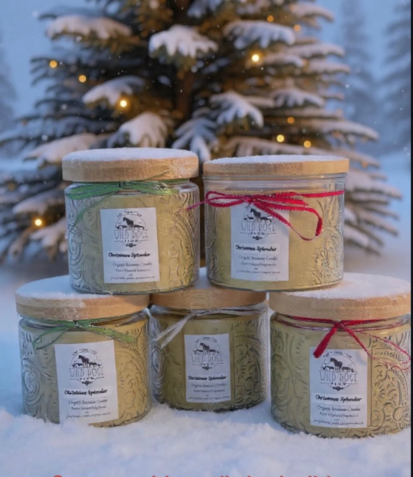 So in love with how these Christmas candles turned out! Message me today if interested! Scents are Christmas Splendor and Icy Vanilla Woods!