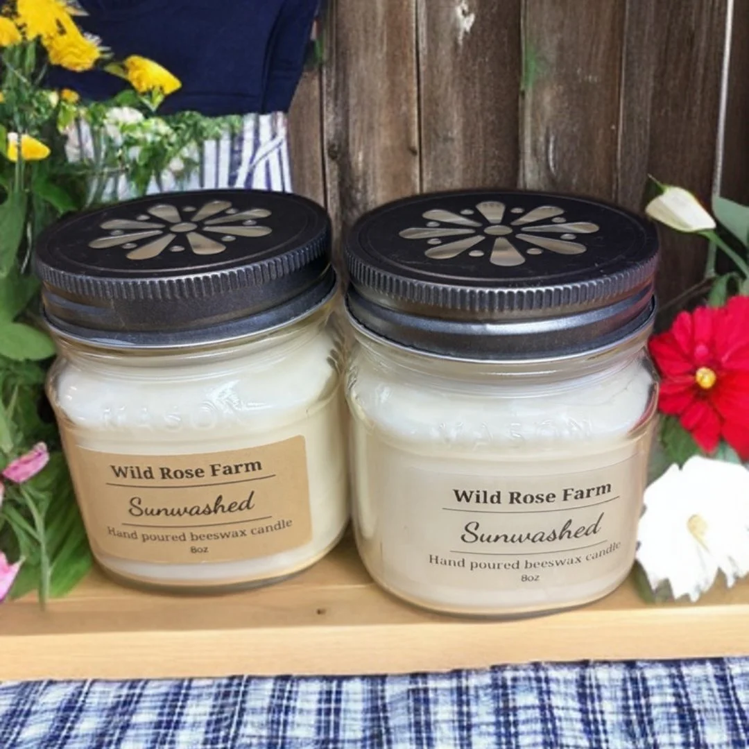 I&rsquo;m so excited to share the new look for our Wild Rose Farm 8oz beeswax candles. Same high-quality ingredients you know and love, now with a sweet little farmhouse feel with our new jars, lids, and refreshed labels. I&rsquo;m so happy with how 