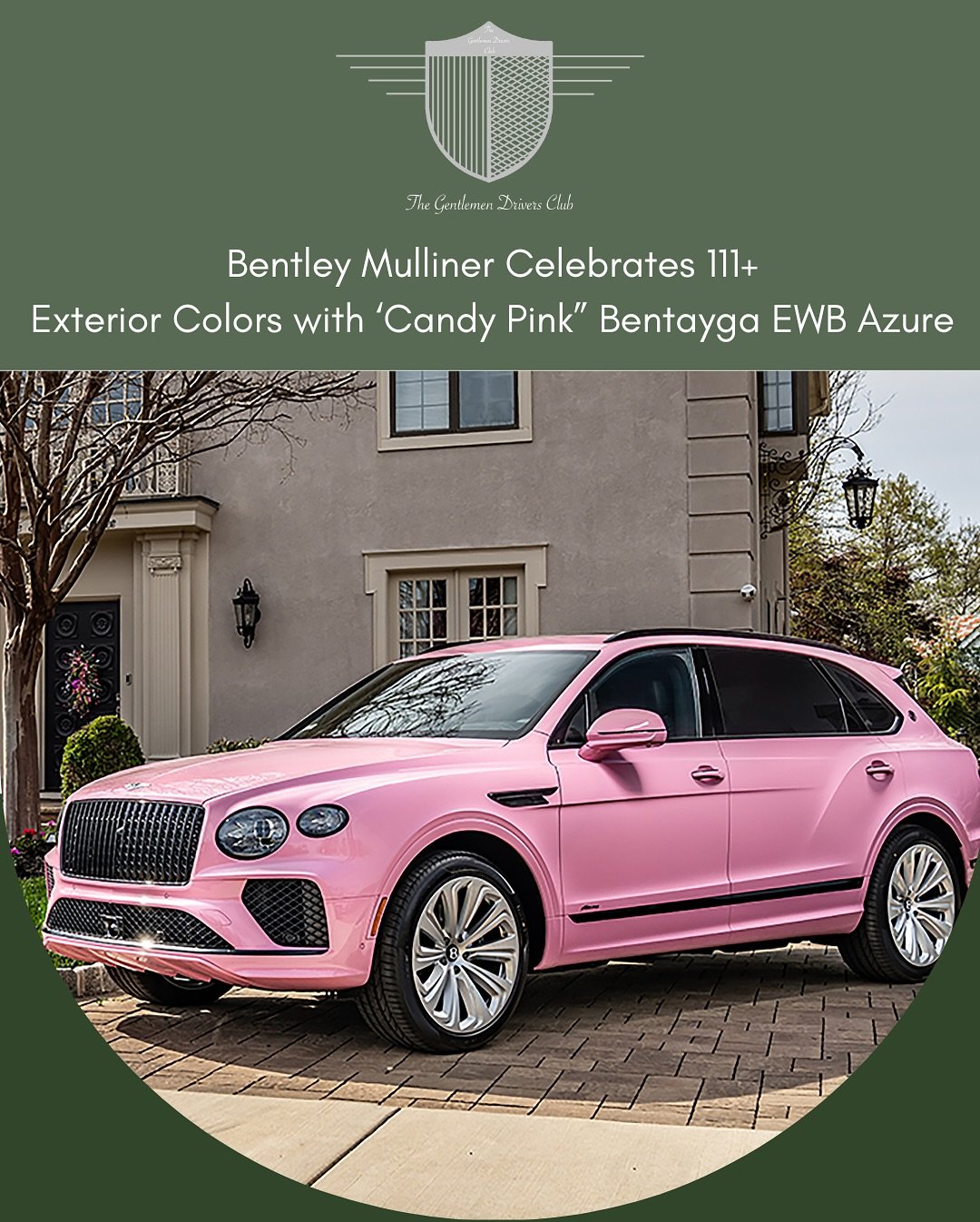 Bentley celebrates 111+ exterior paint options with new &ldquo;Candy Pink&rdquo;

Despite the fact that there are over 46 billion different color and trim combinations available through the standard Bentley specification program, clients sometimes ha