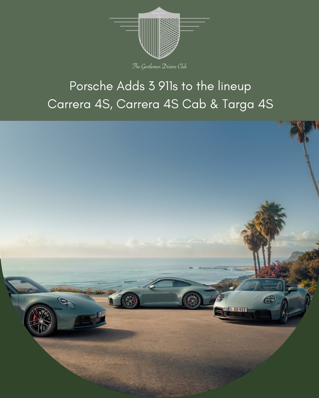 Porsche is expanding the 911 model range with three all-wheel drive variants for the 2026 model year, including the 911 Carrera 4S coupe, 911 4S Cabriolet, and the 911 Targa 4S. All three models feature power gains, improved standard equipment, and e