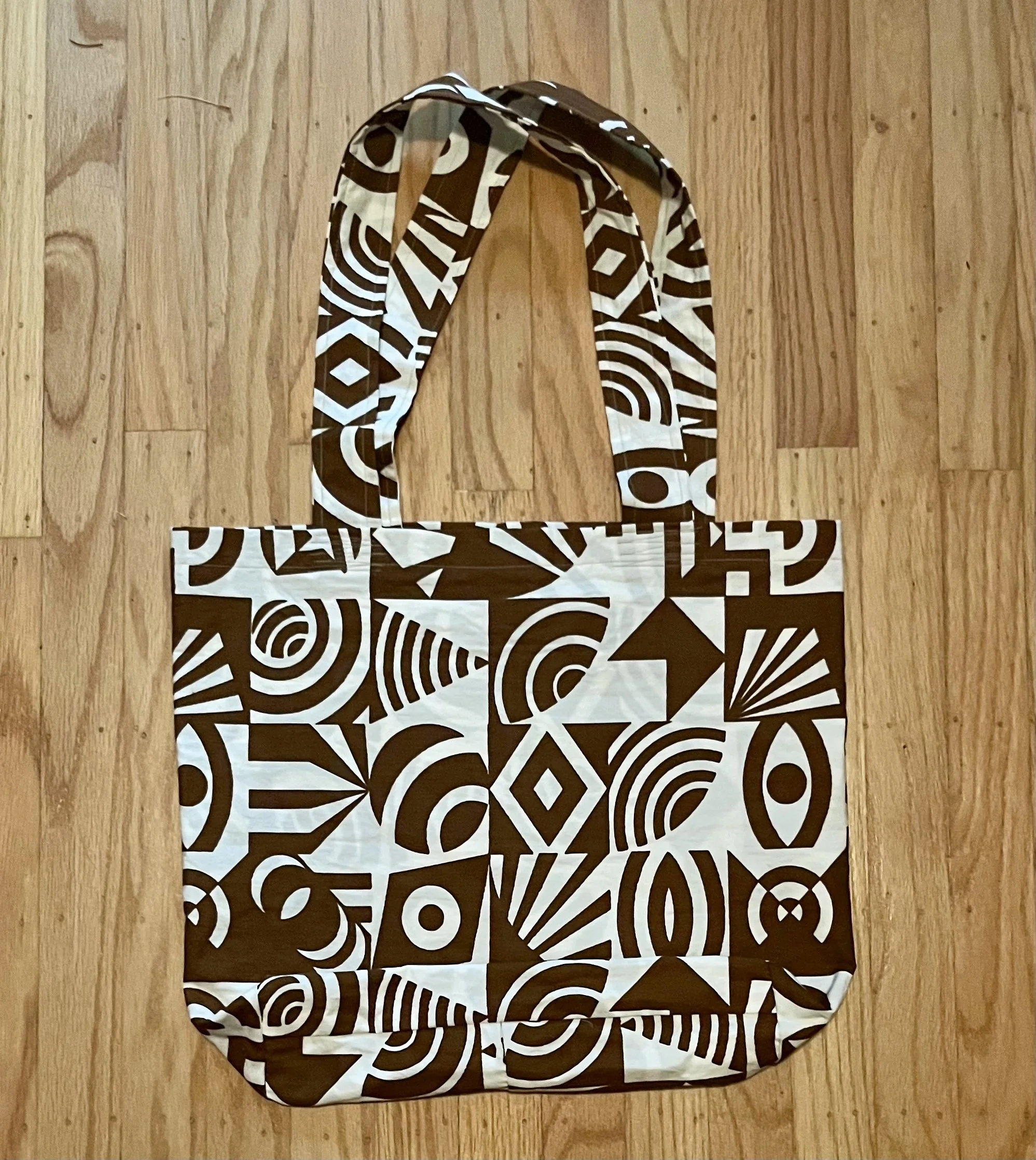 Brown and Cream Tote Bag