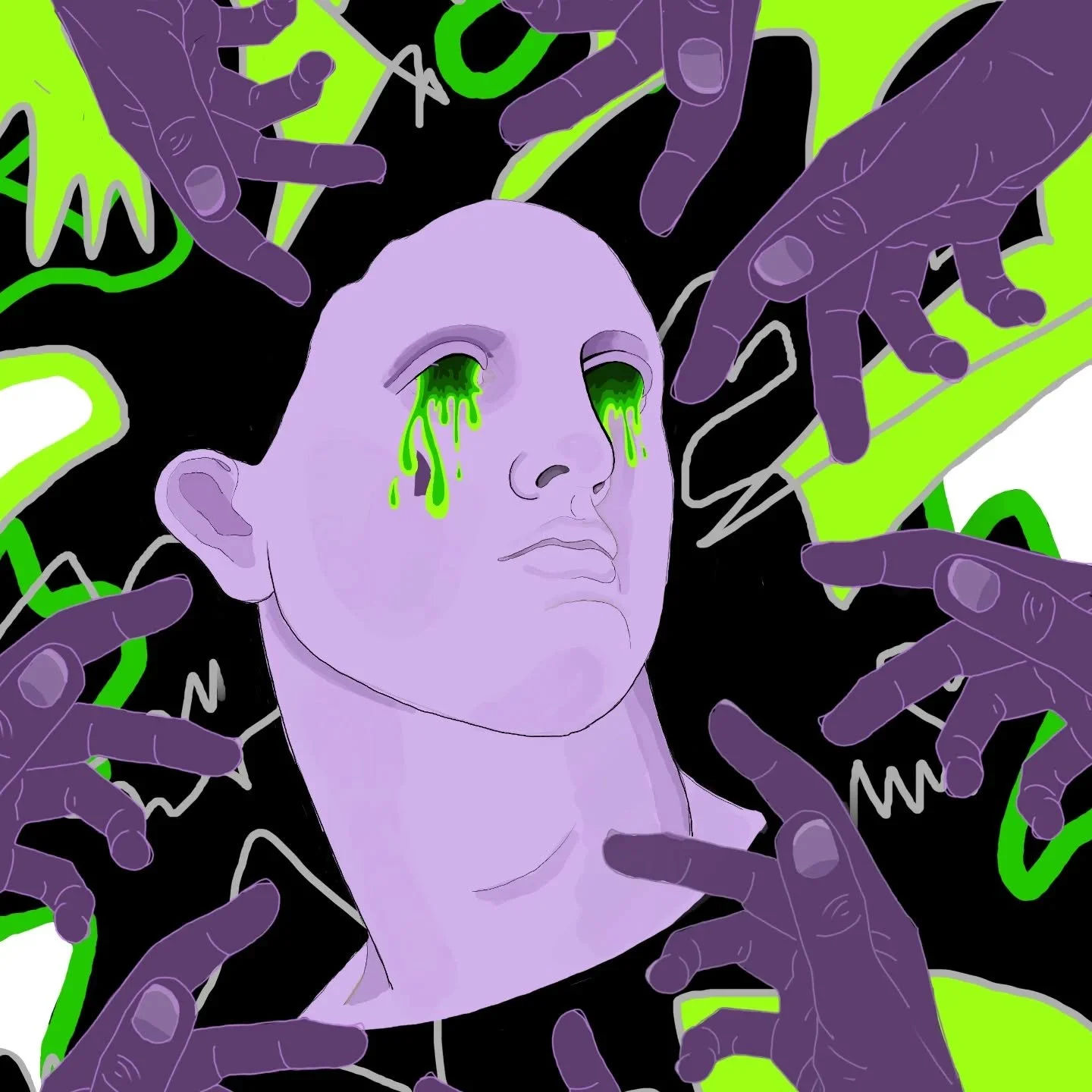 These are some music posters I worked on for @drivingbluemusic . There were several themes that inspired these pieces such as&nbsp;isolation, tackling identity and the social pressures&nbsp;that come with age. I wanted to represent a sense of being i