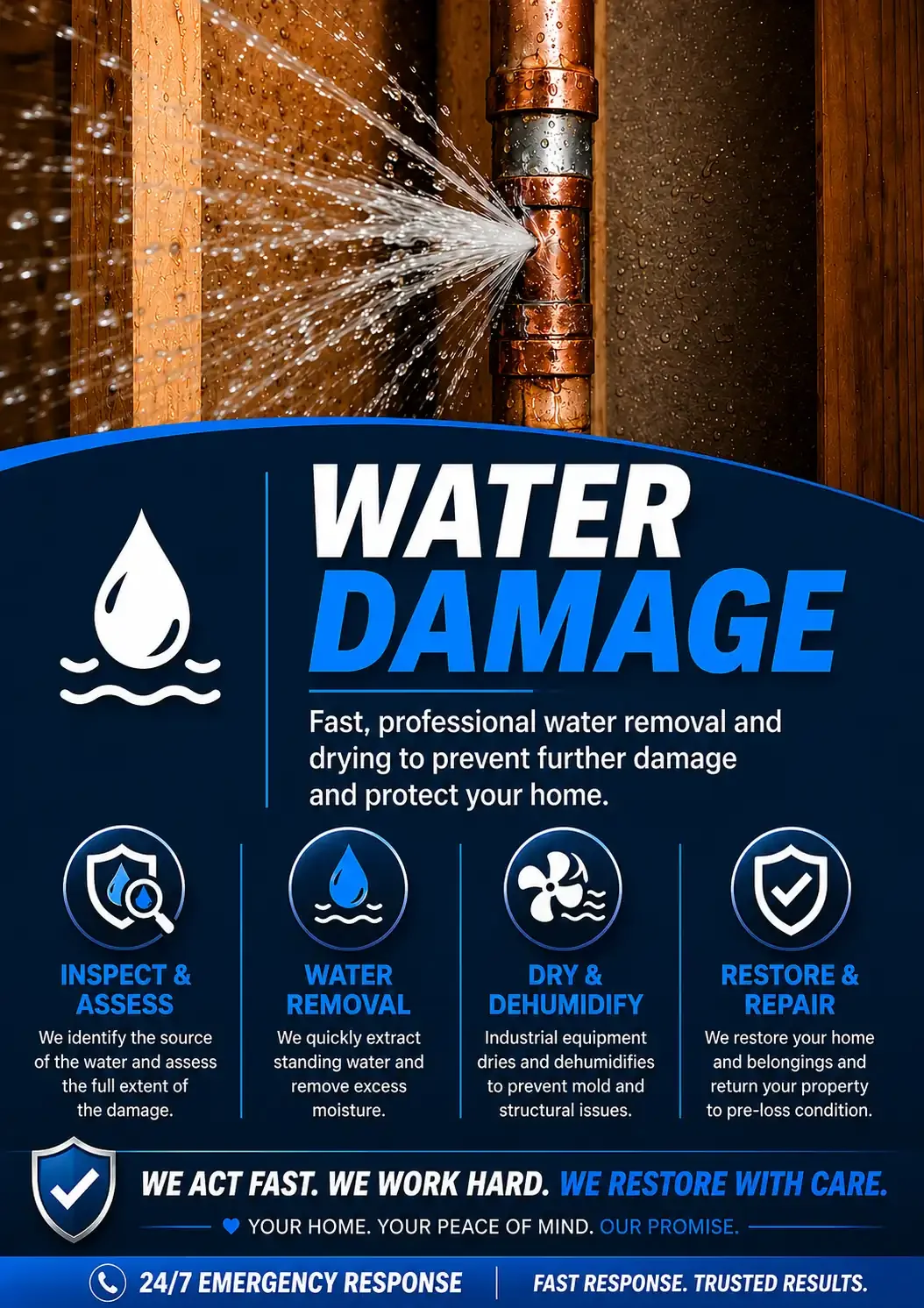 Busted Pipe water damage