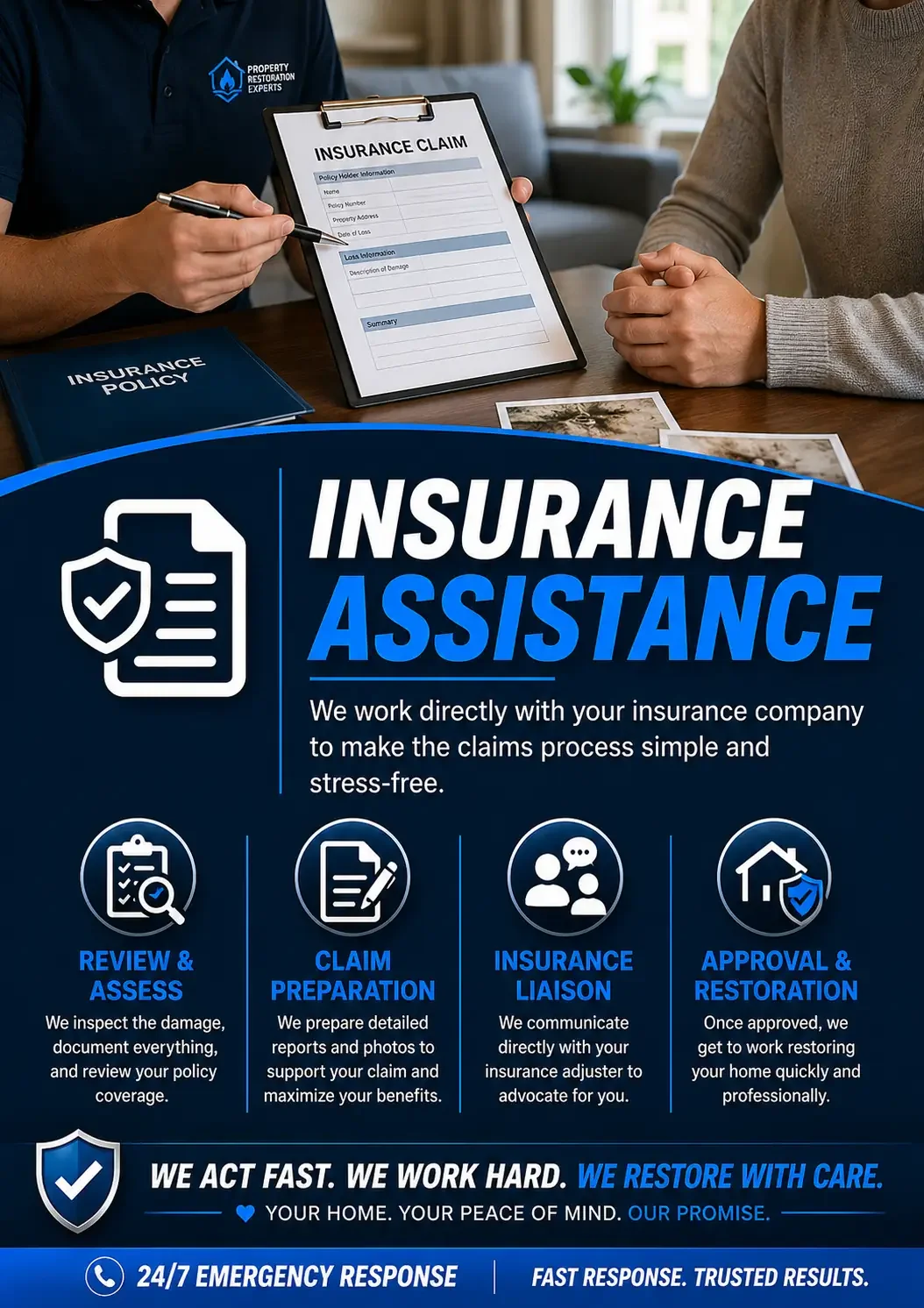helping with insurance claim