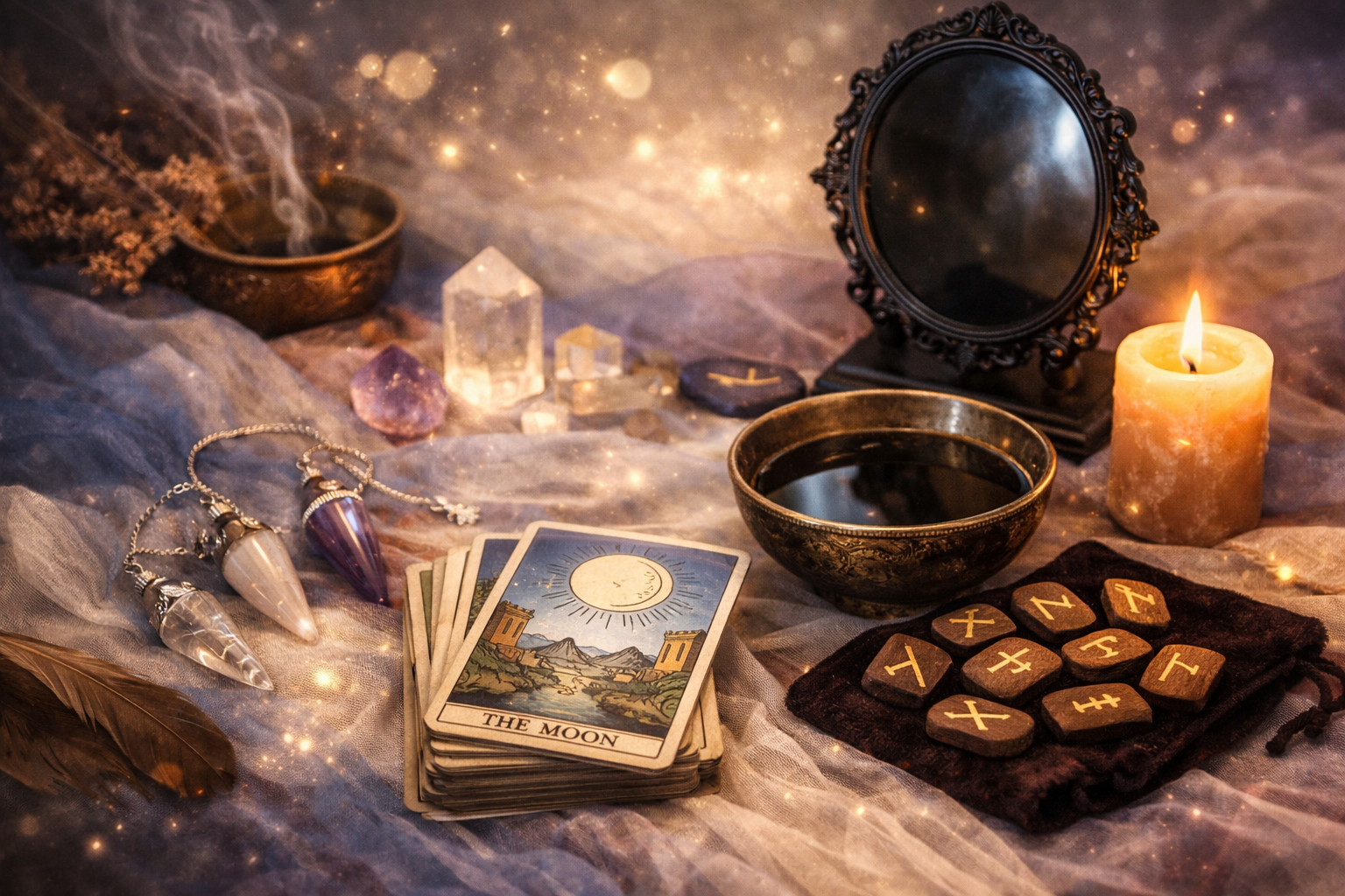 A Beginner’s Guide to Divination Tools: Tarot, Pendulums, Runes, and More